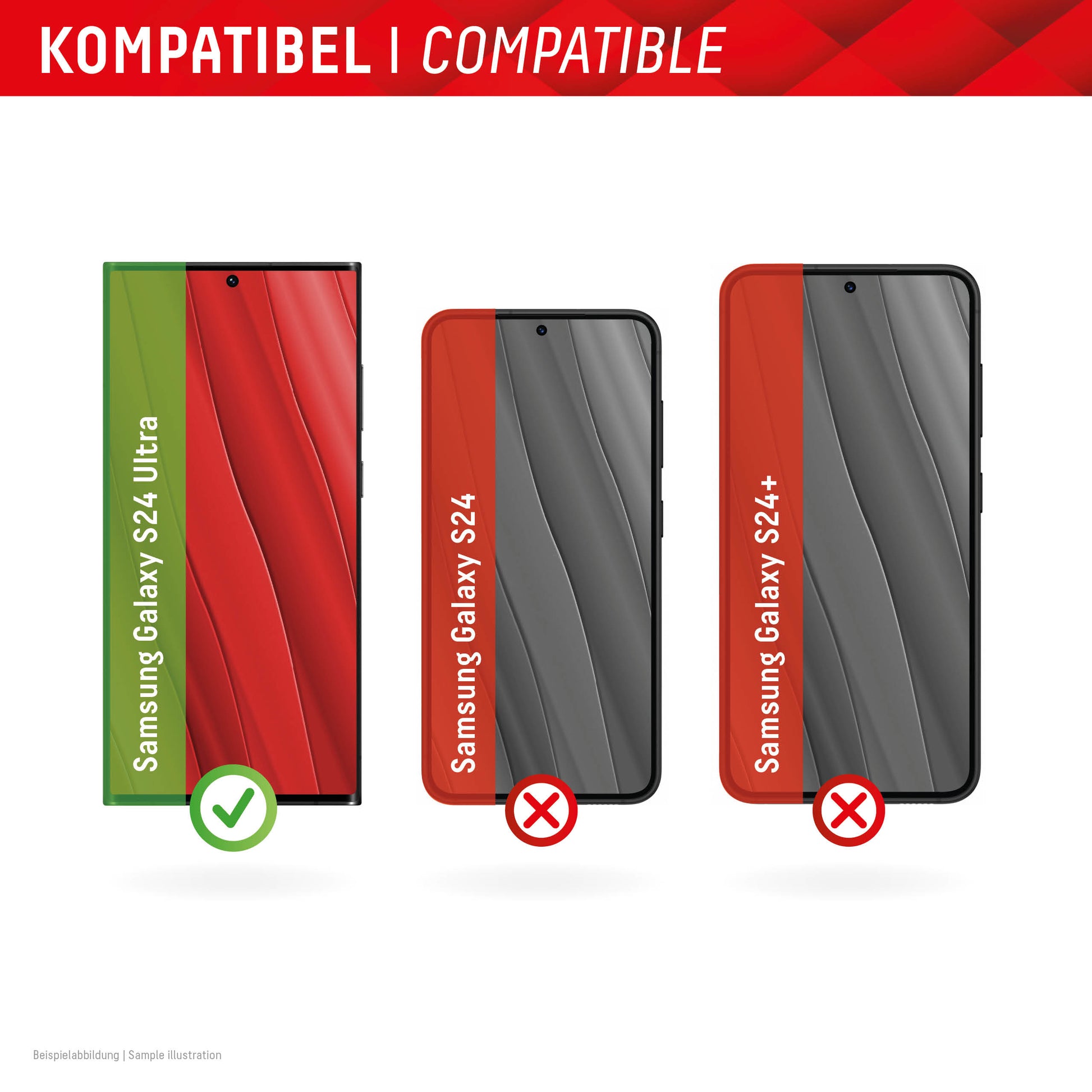 E.V.I. Backcover – für Samsung Galaxy S24 Ultra, Glas+TPU, Transparent