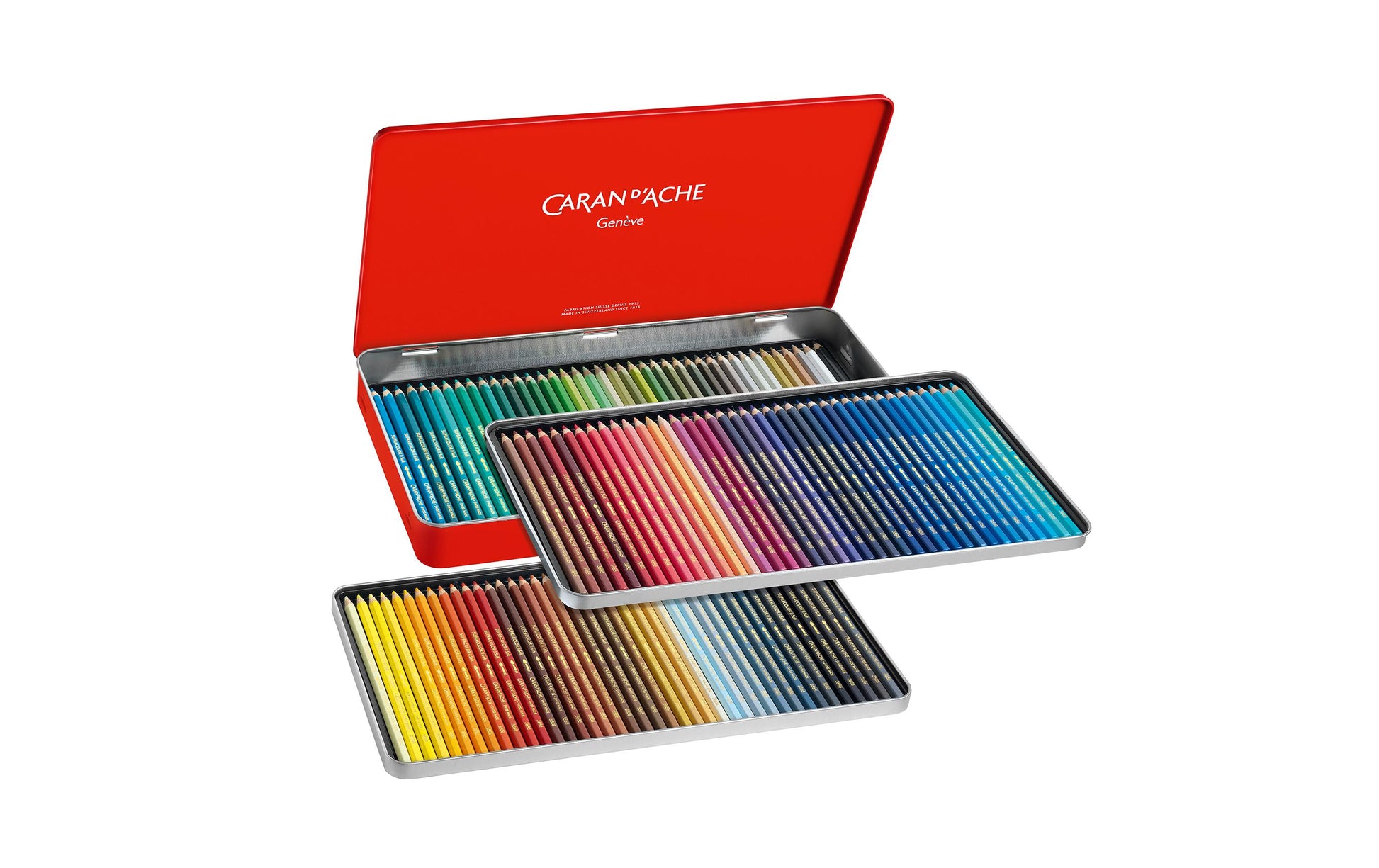 Caran d-Ache Caran d'Ache Aquarellfarbstifte Supracolor Soft – 120 Farben, im Metalletui, Ø 3,8 mm, FSC