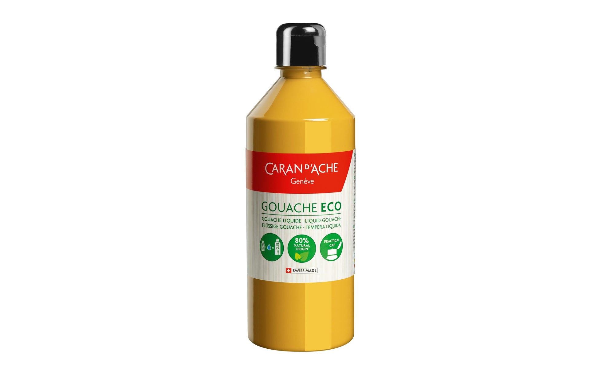 Caran d-Ache Caran d'Ache – Flüssig Eco – Gouache – Ocker, 500 ml, für Papier, Karton & Holz