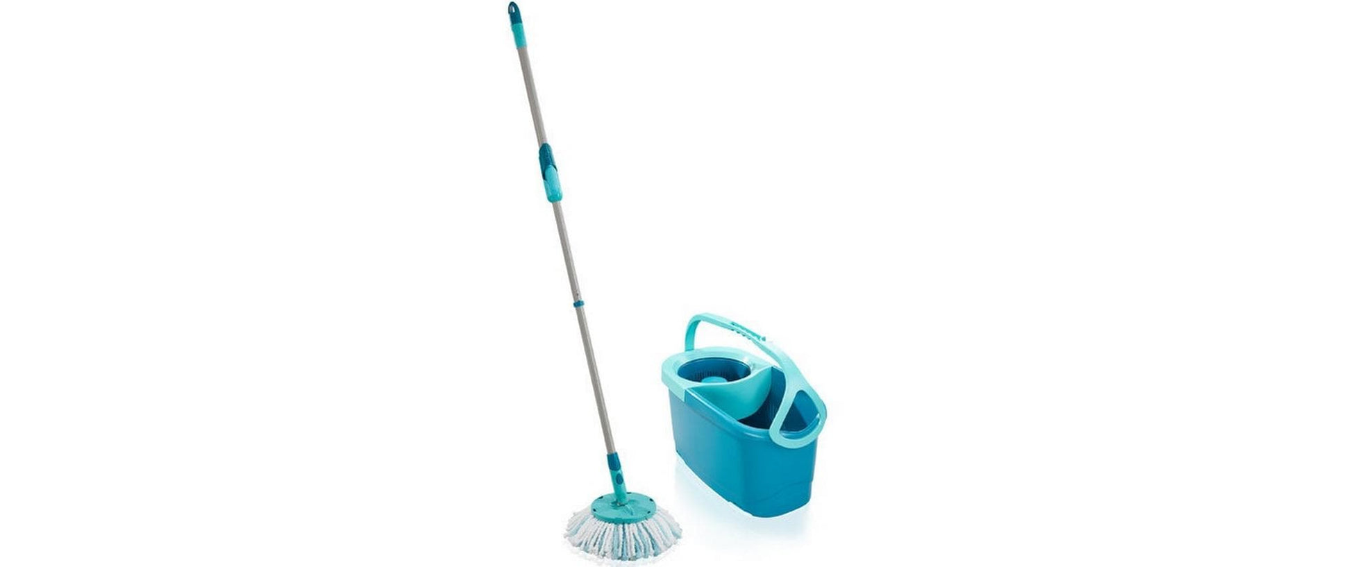 Leifheit Clean Twist Disc Mop – Wischmopp-Set – Wischbreite 30 cm, Teleskopstiel, Grün, 1 Stück