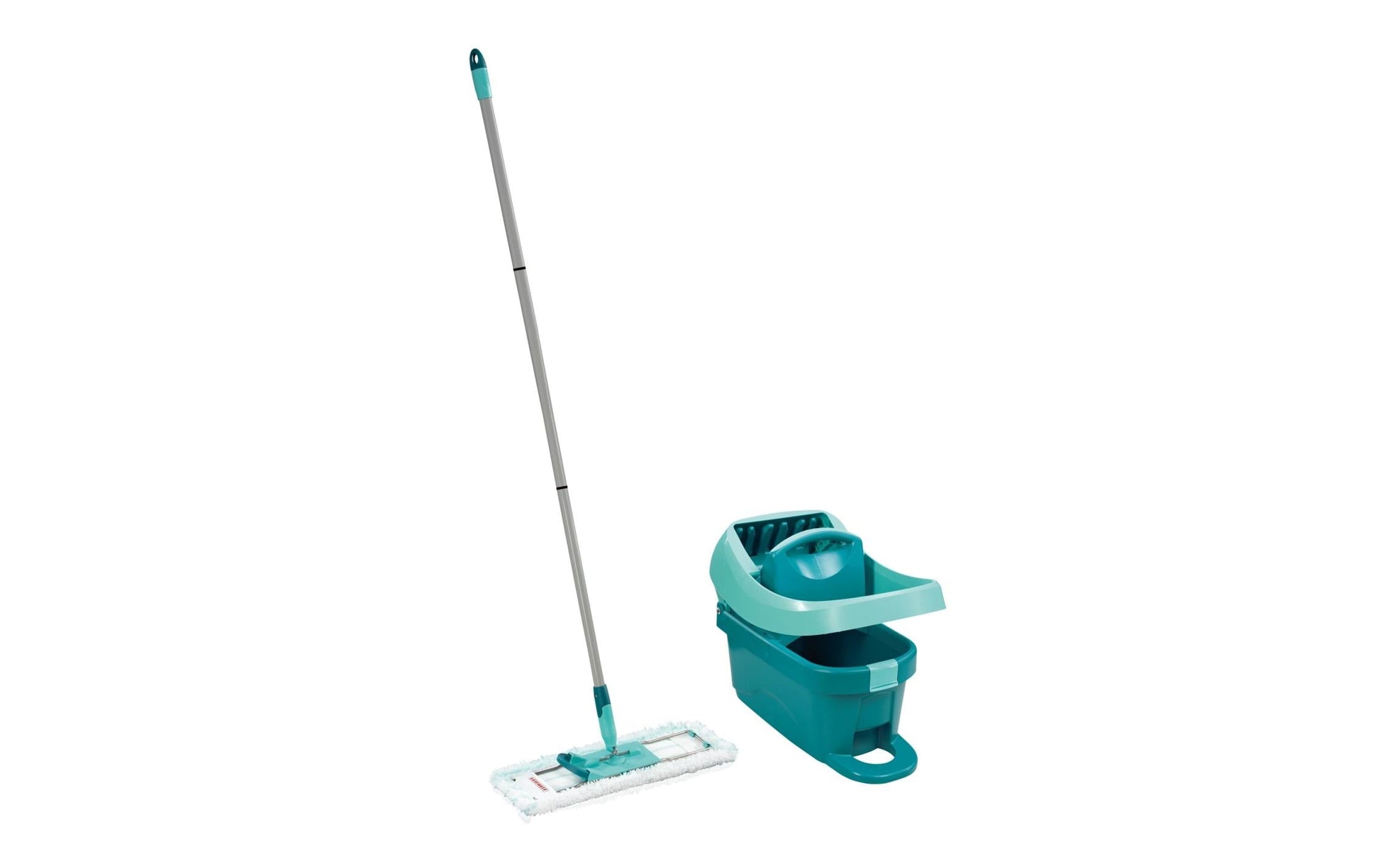 Leifheit Profi XL – Bodenwischer-Set – Wischbreite 42 cm, Teleskopstiel, Polyester (PES), Silber