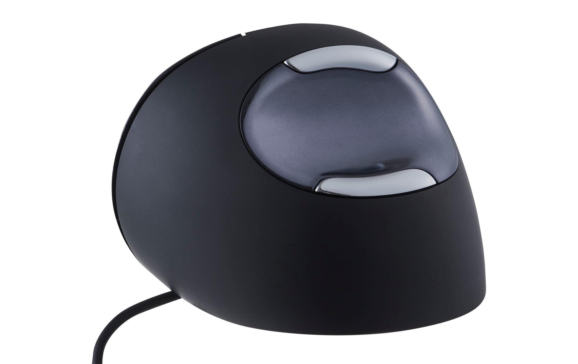 BakkerElkhuizen Evoluent Vertical Mouse D Medium – Vertikale Maus – Kabelgebunden (USB‑A), 3200 DPI, rechts, Schwarz/Grau