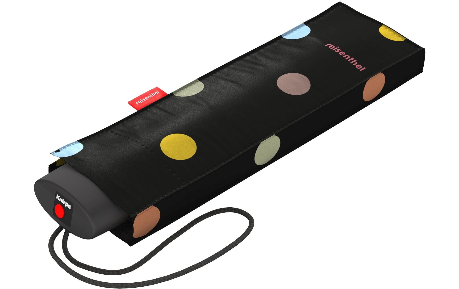 Reisenthel Taschenschirm – Ø 97 cm, L 25 cm – Mehrfarbige Punkte – Windfest