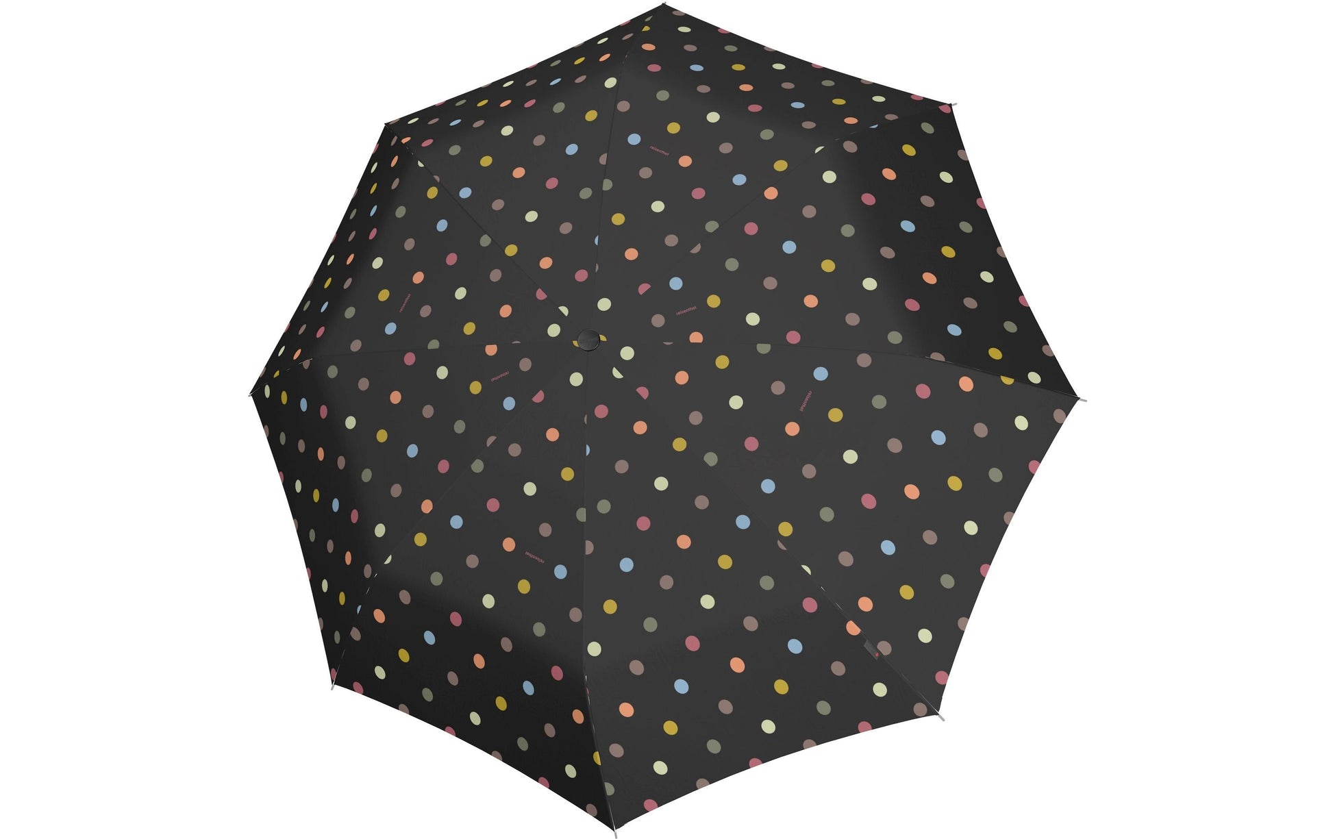 Reisenthel Taschenschirm – Auf-/Zu-Automatik, Ø 97 cm, L 28 cm – Mehrfarbige Punkte