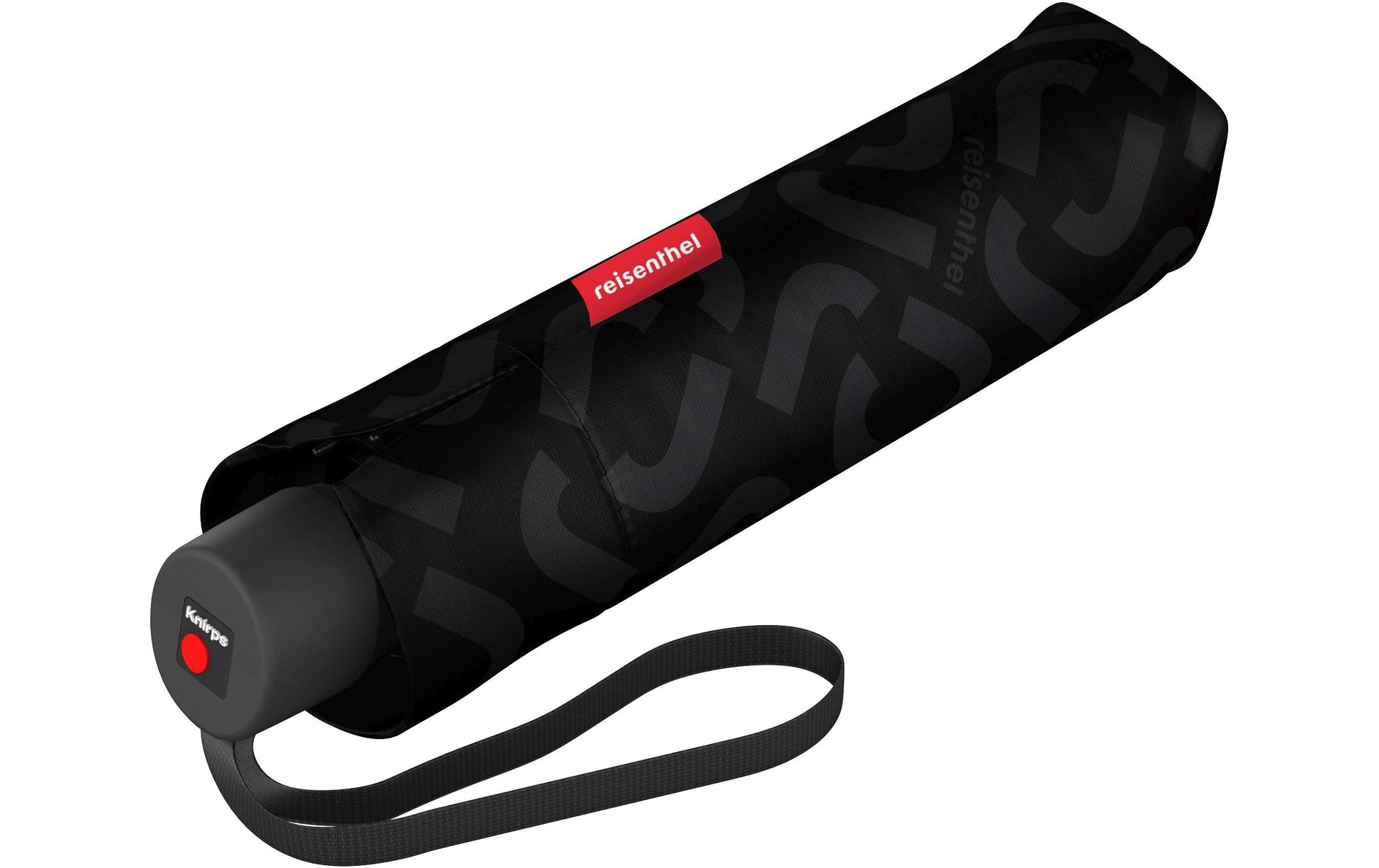 Reisenthel Taschenschirm – Ø 99 cm, L 24 cm – Schwarz Signature Black – windfest