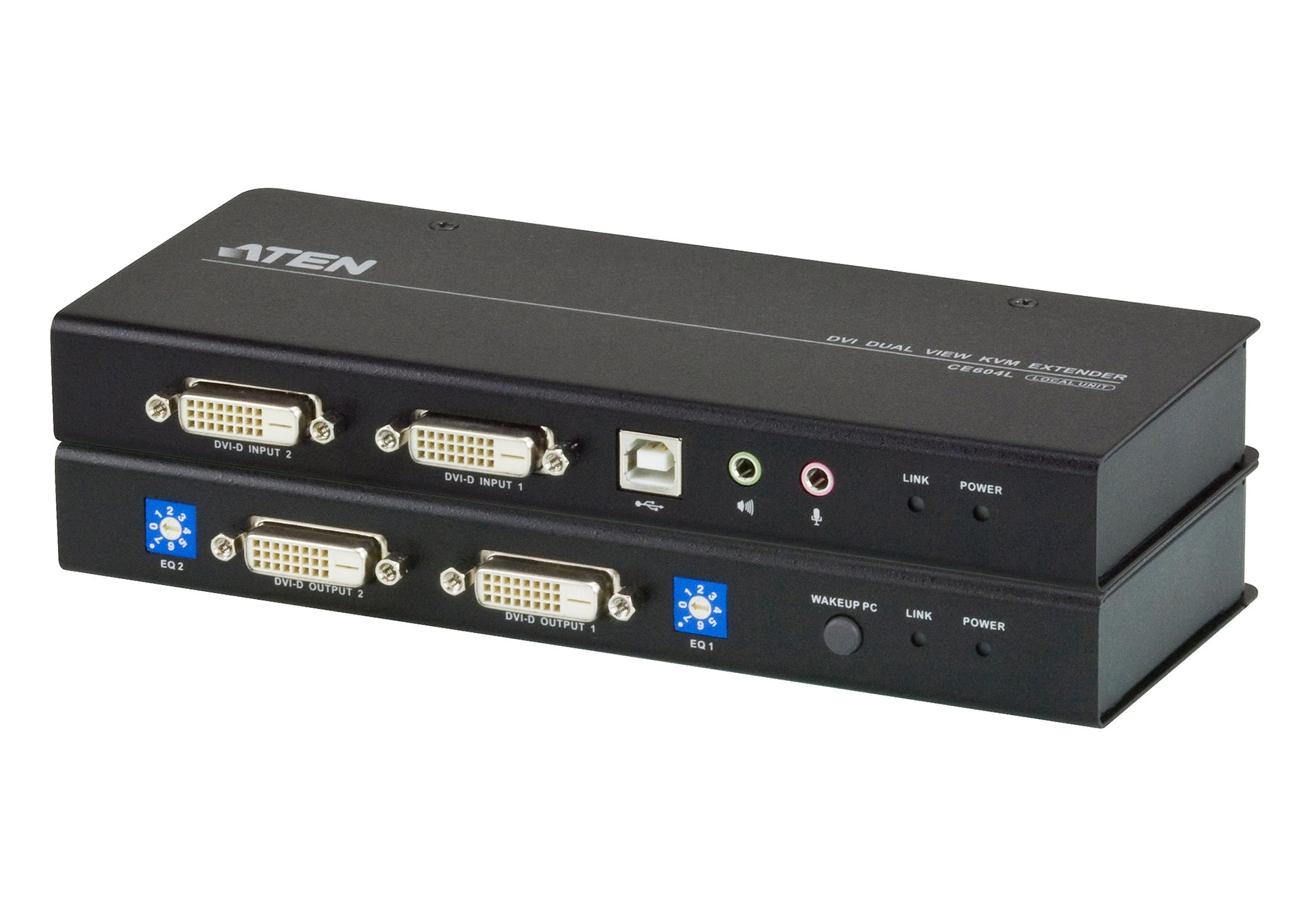 ATEN CE604 – KVM-Extender-Set DVI, Dual-View – 1920 × 1200, Audio, RS-232, bis 60 m
