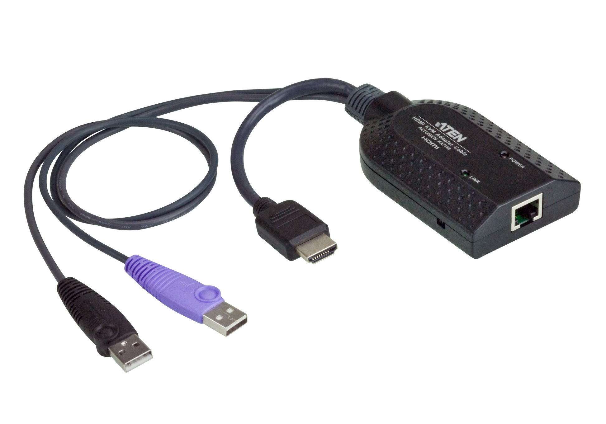 ATEN HDMI-Multiport-Adapter – 2× USB-A + Ethernet (RJ-45), USB 2.0, KA7168
