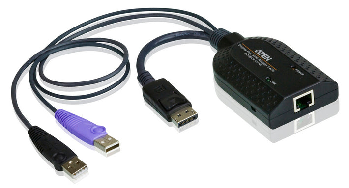 ATEN KA7169 KVM-Adapterkabel DisplayPort zu USB – 2× USB 2.0, 0,2 m – Schwarz