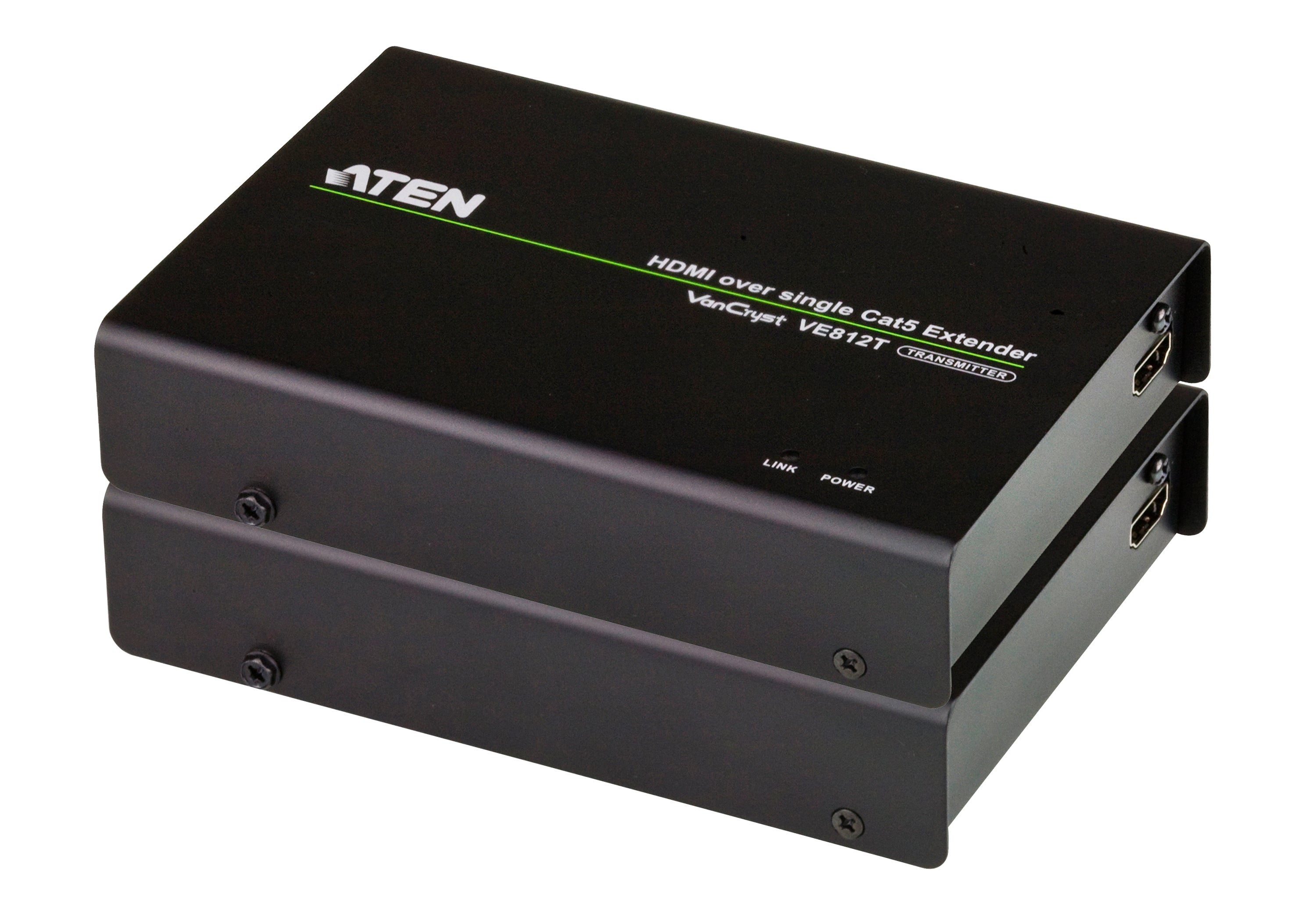 ATEN VE812 – HDMI-Extender-Set (Cat-Extender), HDMI, 4K, bis 100 m, Schwarz