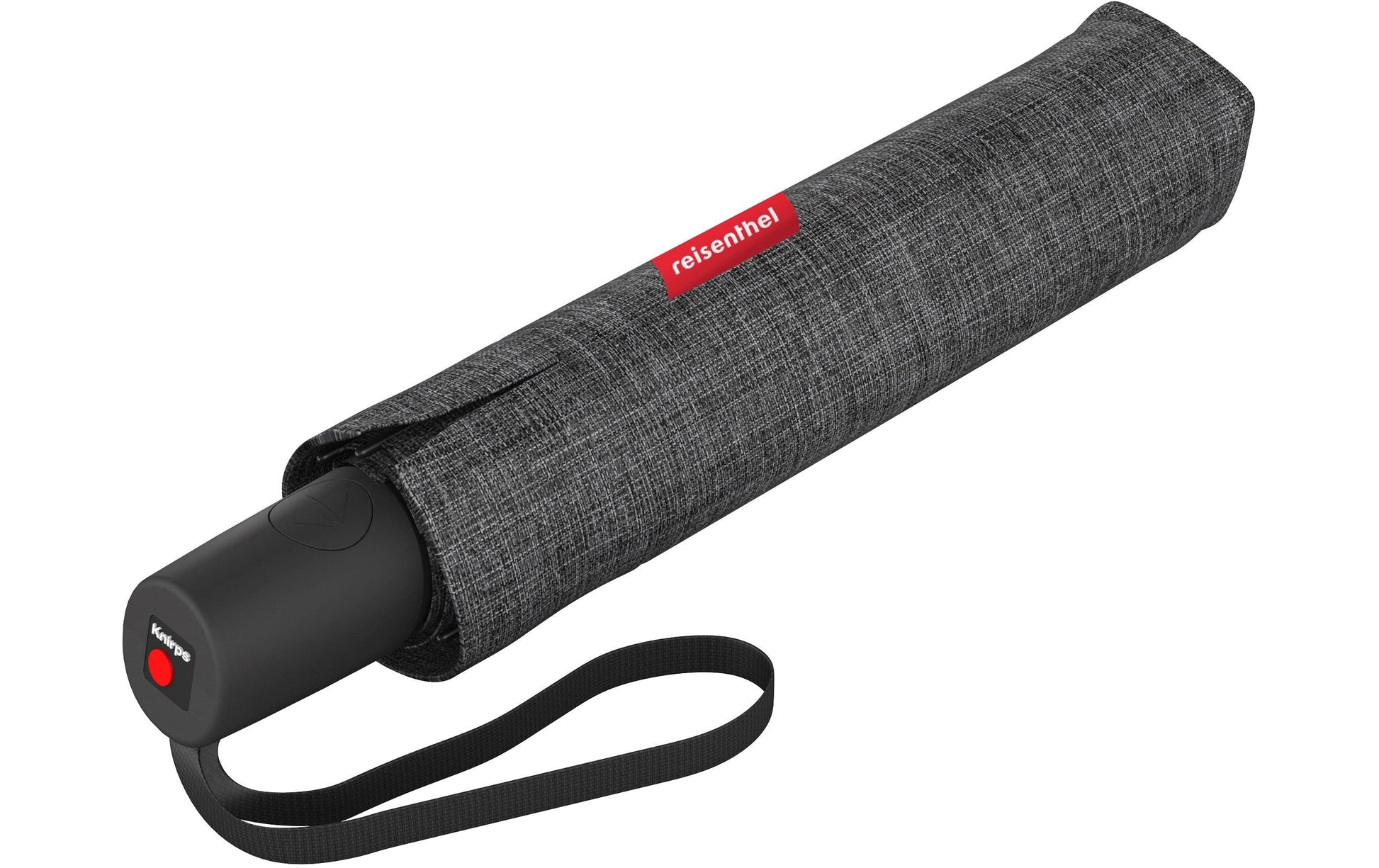 Reisenthel Taschenschirm – Auf/Zu-Automatik, Ø 97 cm, L 28 cm – Grau Twist Silver – Windfest