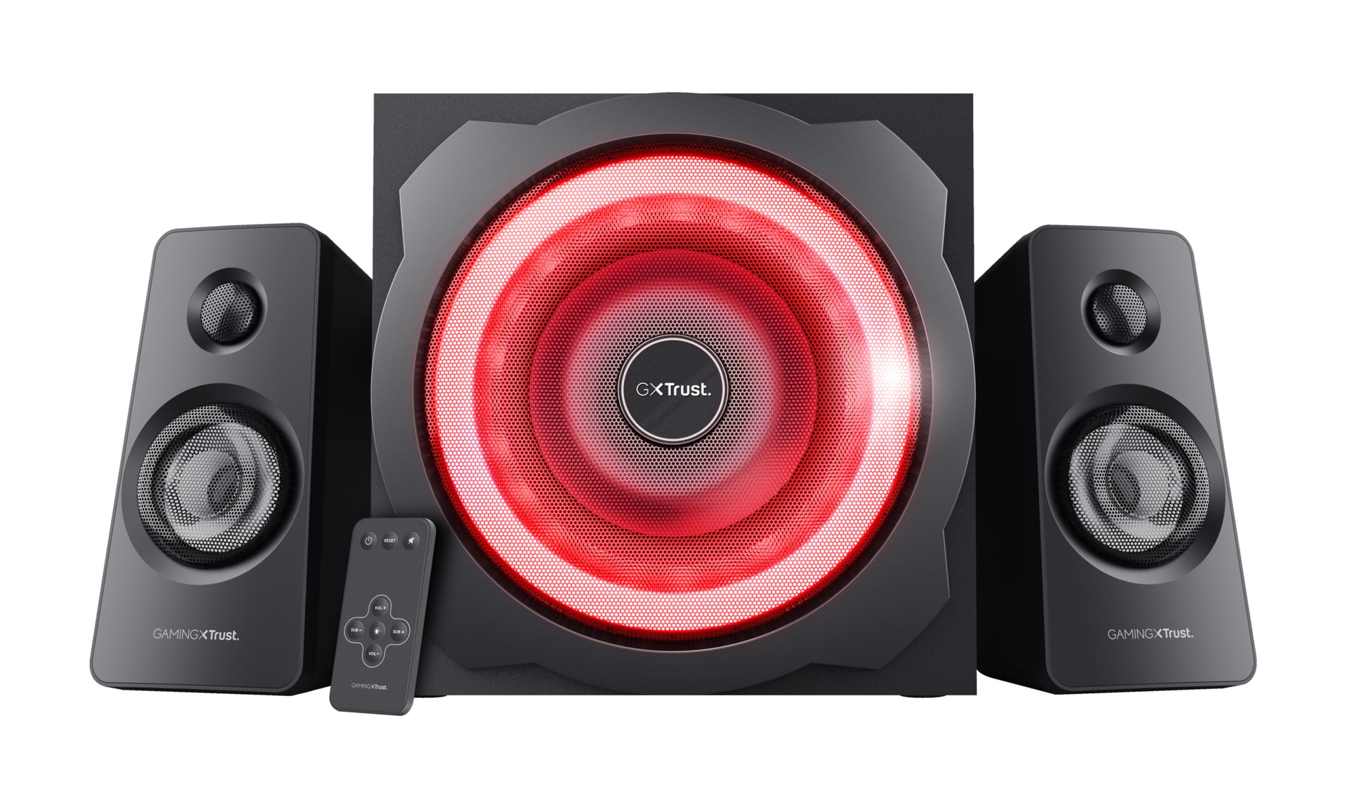 Trust GXT 629 Tytan – PC-Lautsprecher-Set 2.1 – 60 W, mit 30 W Subwoofer, Schwarz