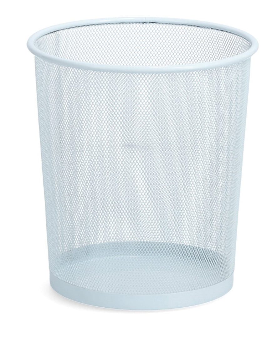 Zeller Present Papierkorb – 12 l – Metall (Netz), rund – weiss