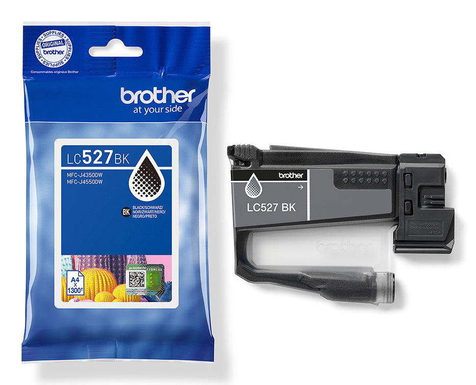 Brother LC527BK Schwarz Tintenpatrone (Original) – 1'300 Seiten – für MFC-J4350DW/4550DW