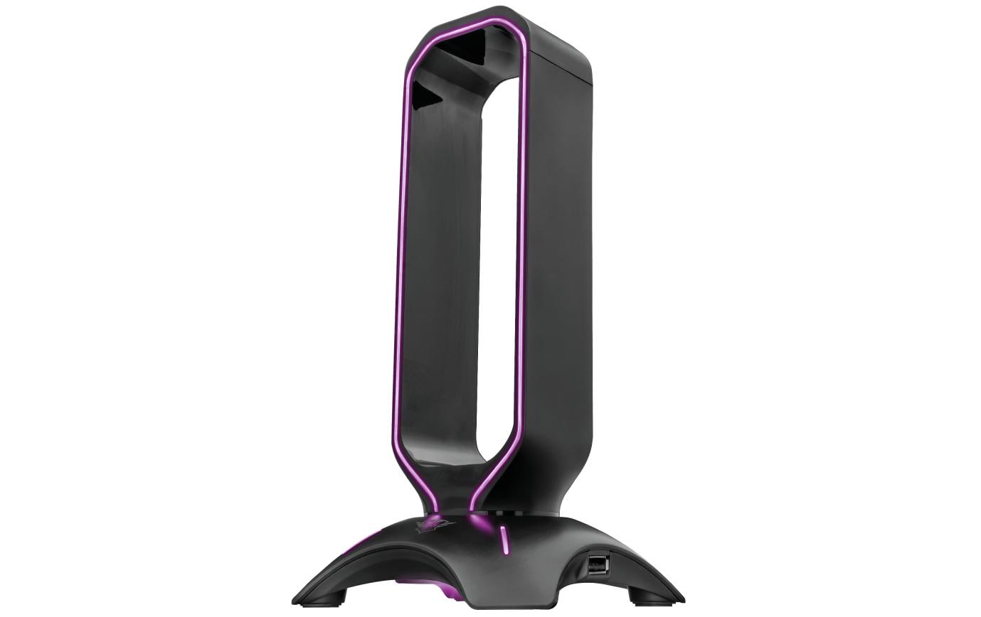Trust GXT 265 Cintar – Headset-Ständer – für alle Marken – RGB-Beleuchtung, 2× USB-A – schwarz