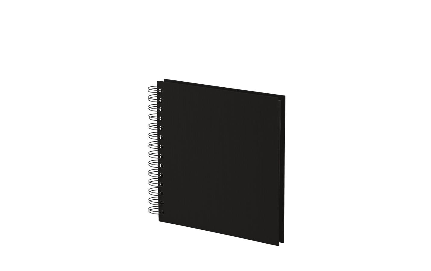 Rössler Fotobuch, Spiralbindung, 60 Seiten, 21 × 19,5 cm, Karton, Schwarz