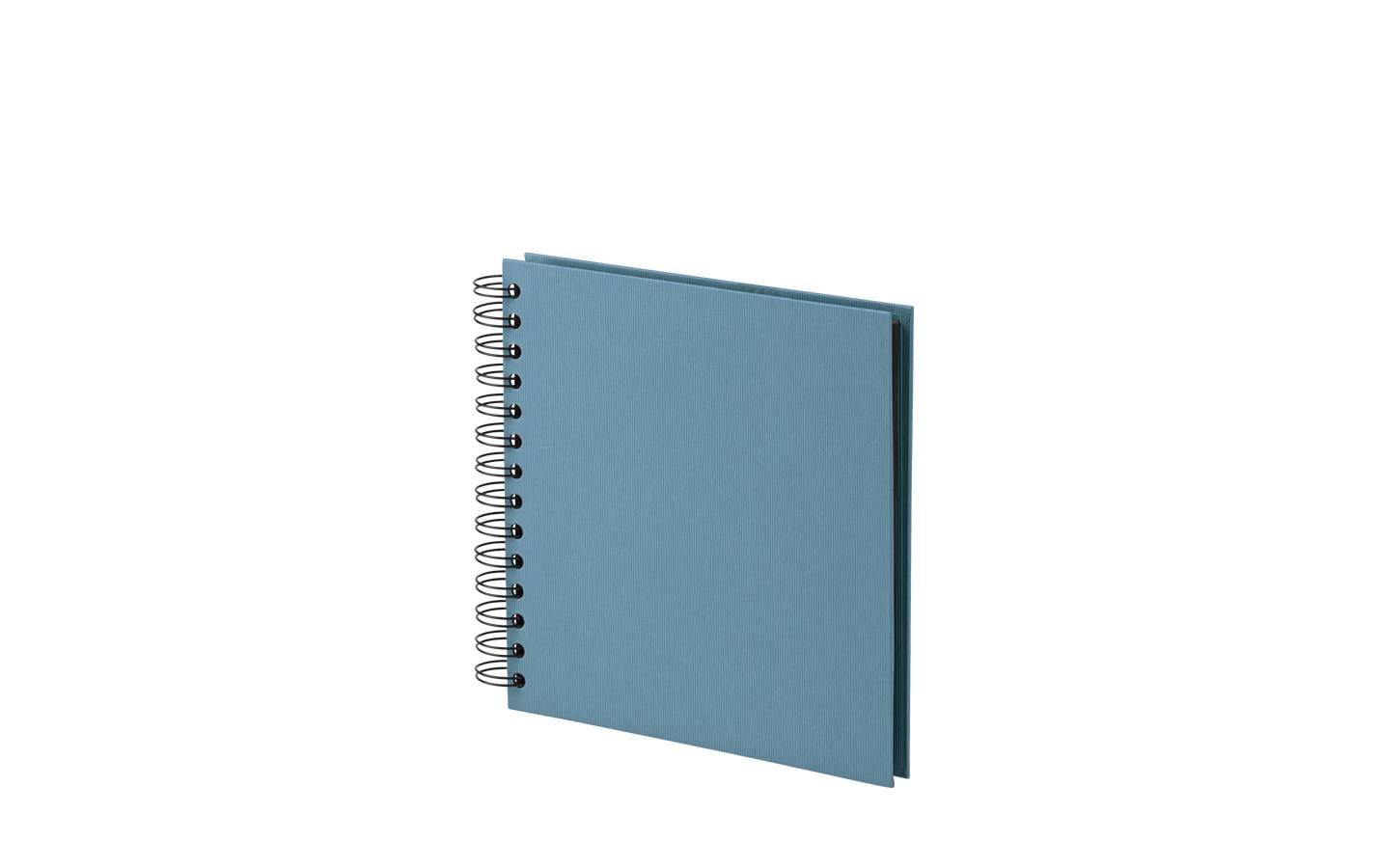 Rössler Fotobuch, Spiralbindung, 60 Seiten, Schwarz, 21 × 19,5 cm, Karton, Blau