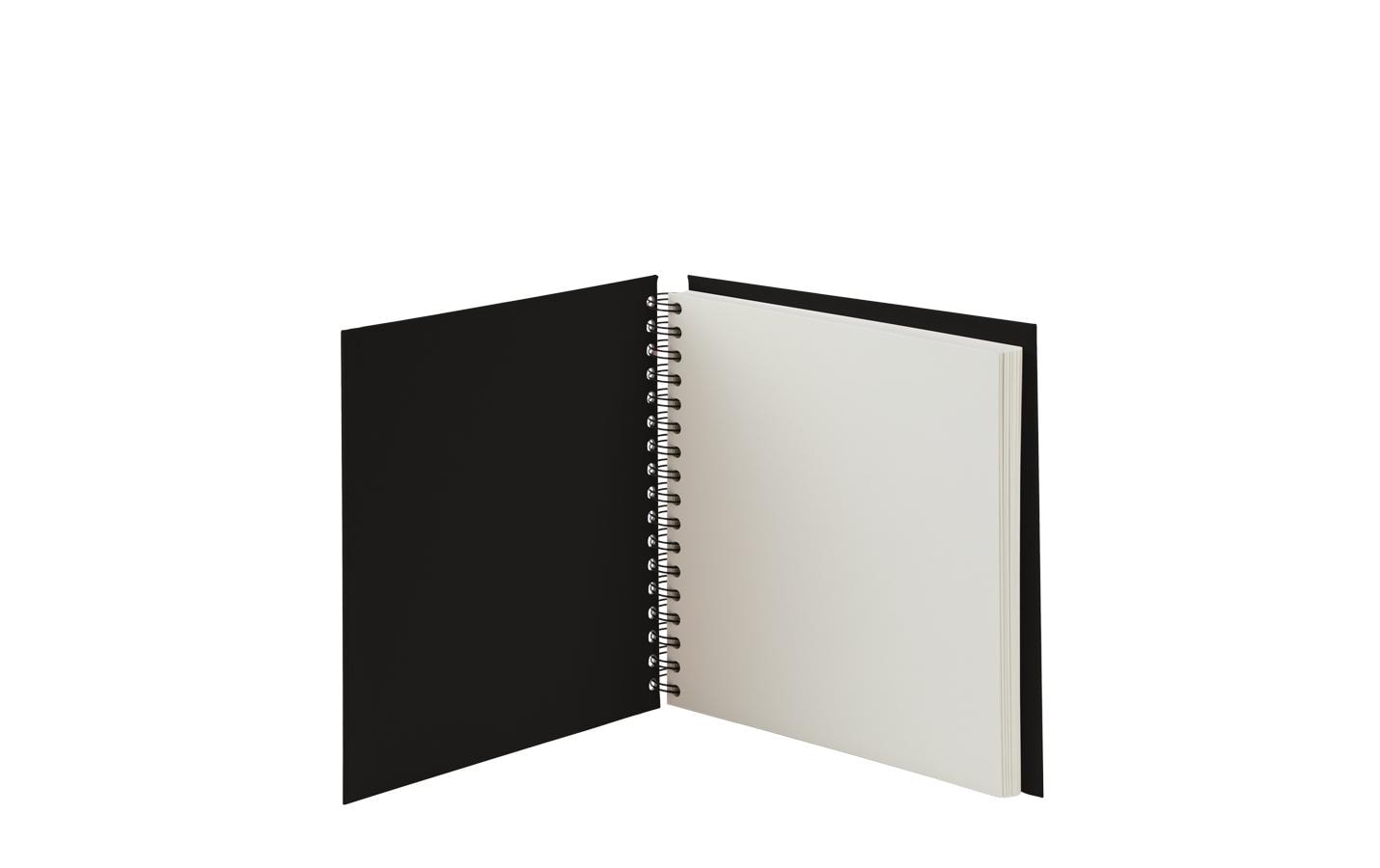Rössler Fotobuch, Spiralbindung, Weiss, 23 × 23 cm, Schwarz