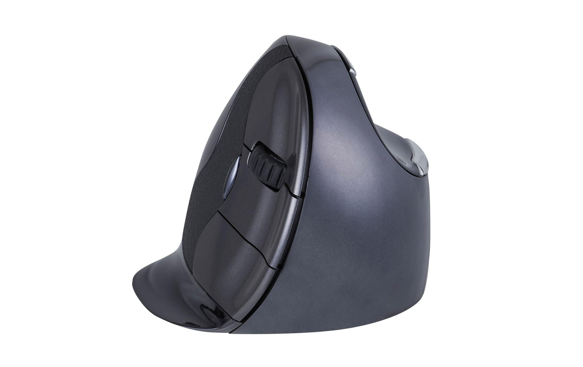 Evoluent Vertical Mouse D Small Ergonomische Maus – kabellos, für Rechtshänder, Daumentaste, schwarz/grau