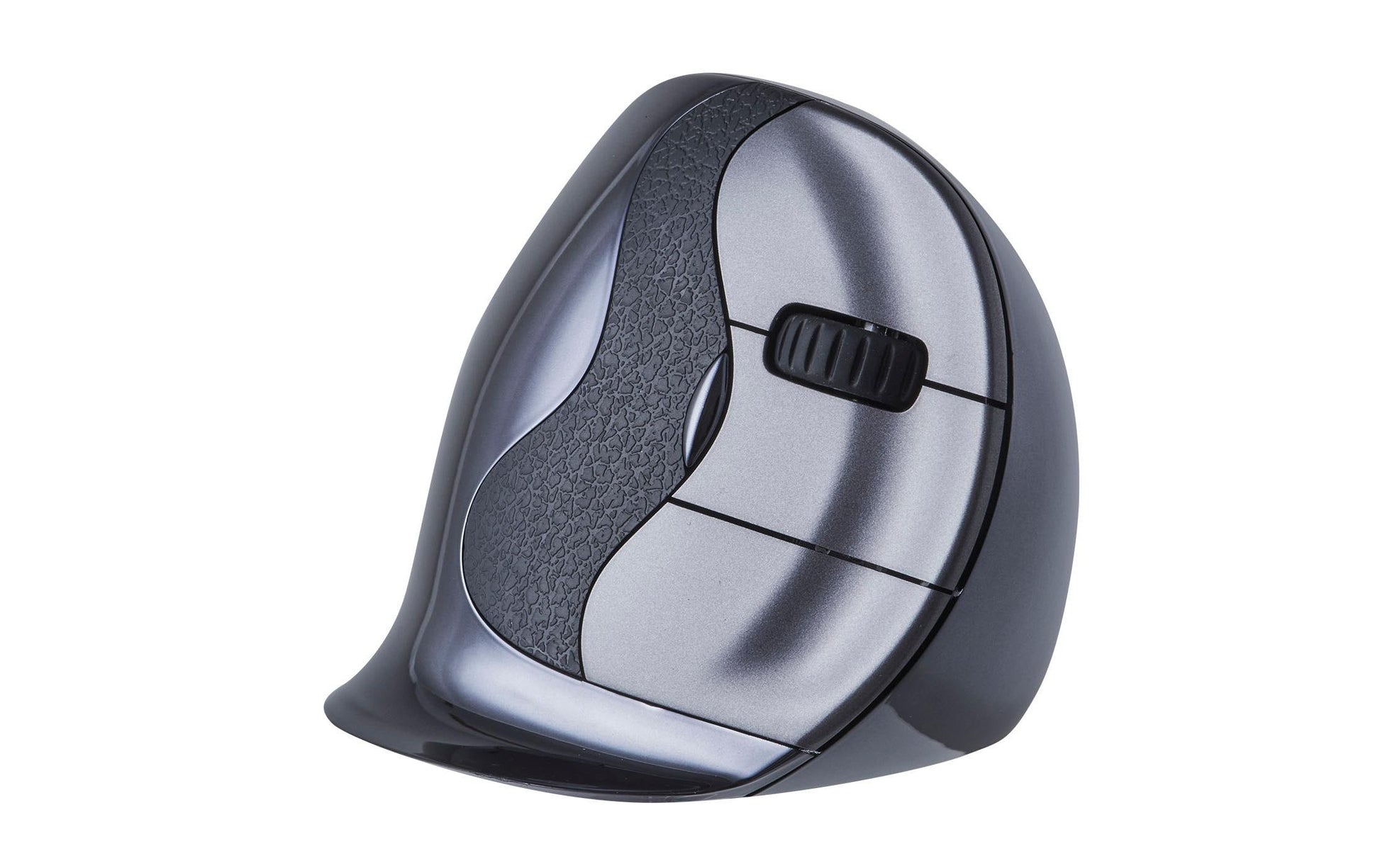 Evoluent Vertical Mouse D Small Ergonomische Maus – kabellos, für Rechtshänder, Daumentaste, schwarz/grau