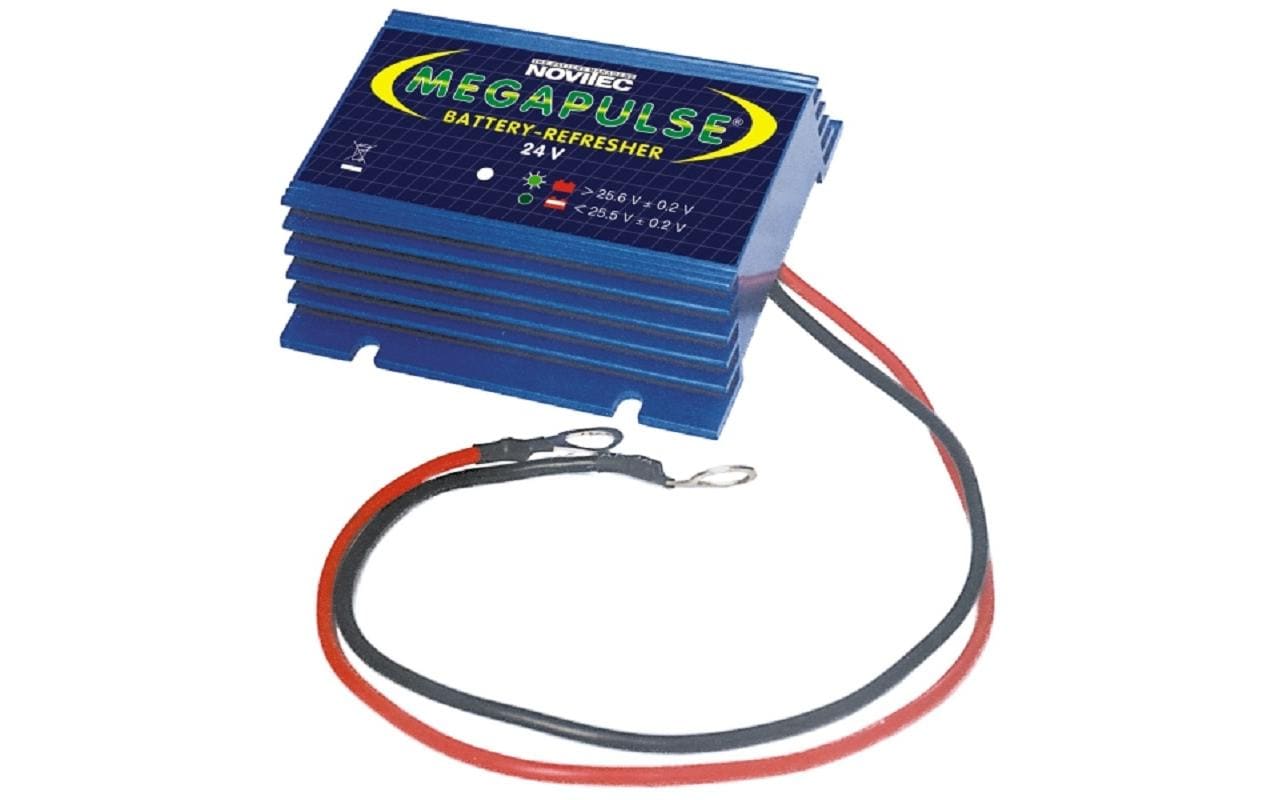 NOVITEC Megapulse Batteriepulser – 24 V, 1,6 A – Erhaltungsladung, Anzeige – für Blei (Pb)