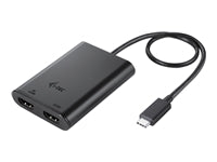 i-tec USB-C zu 2× HDMI Adapter – 8K (7680 × 4320) @ 30 Hz, 0,3 m, für Windows/macOS/Linux, Android/ChromeOS