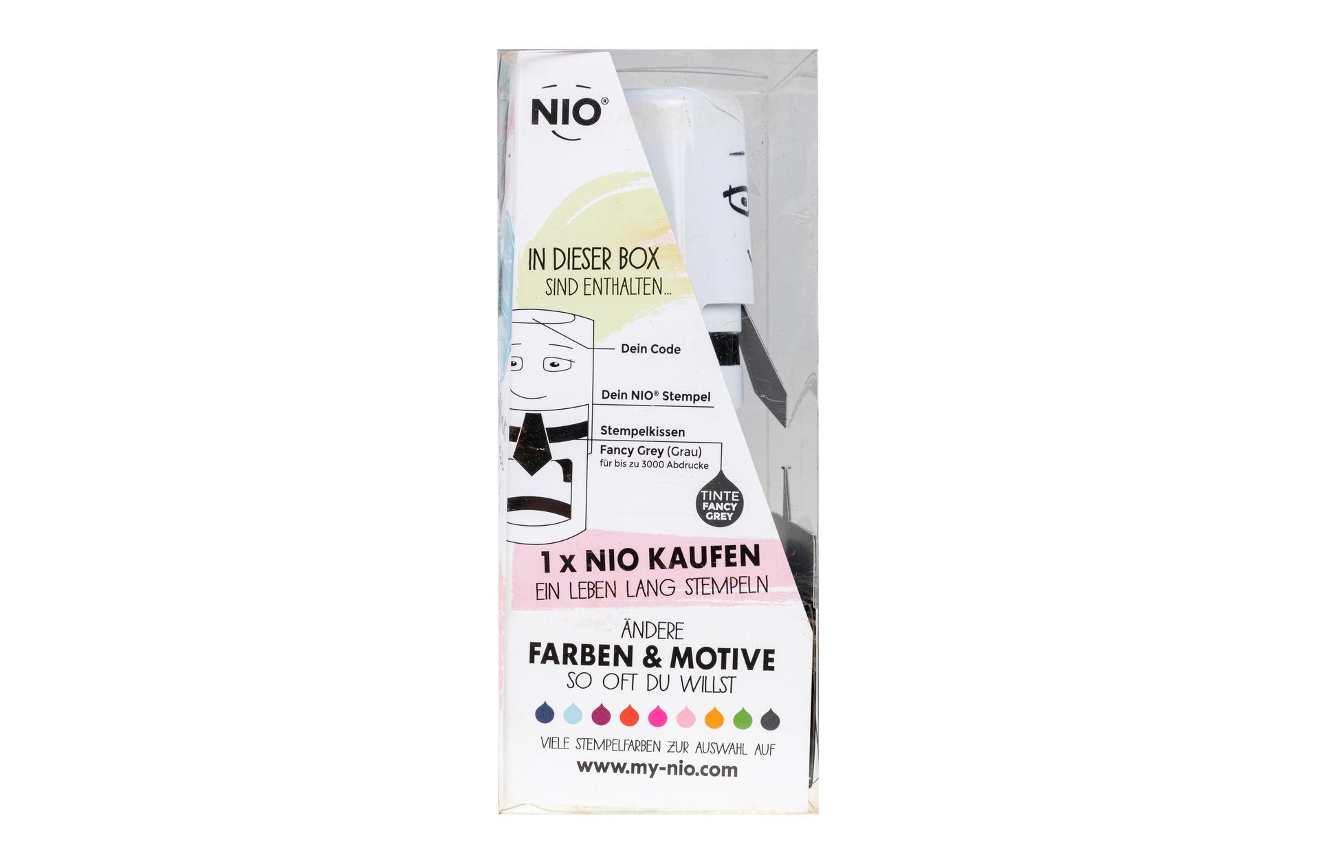 Colop NIO NI9011DE – Motivstempel, Motiv Text, Weiss
