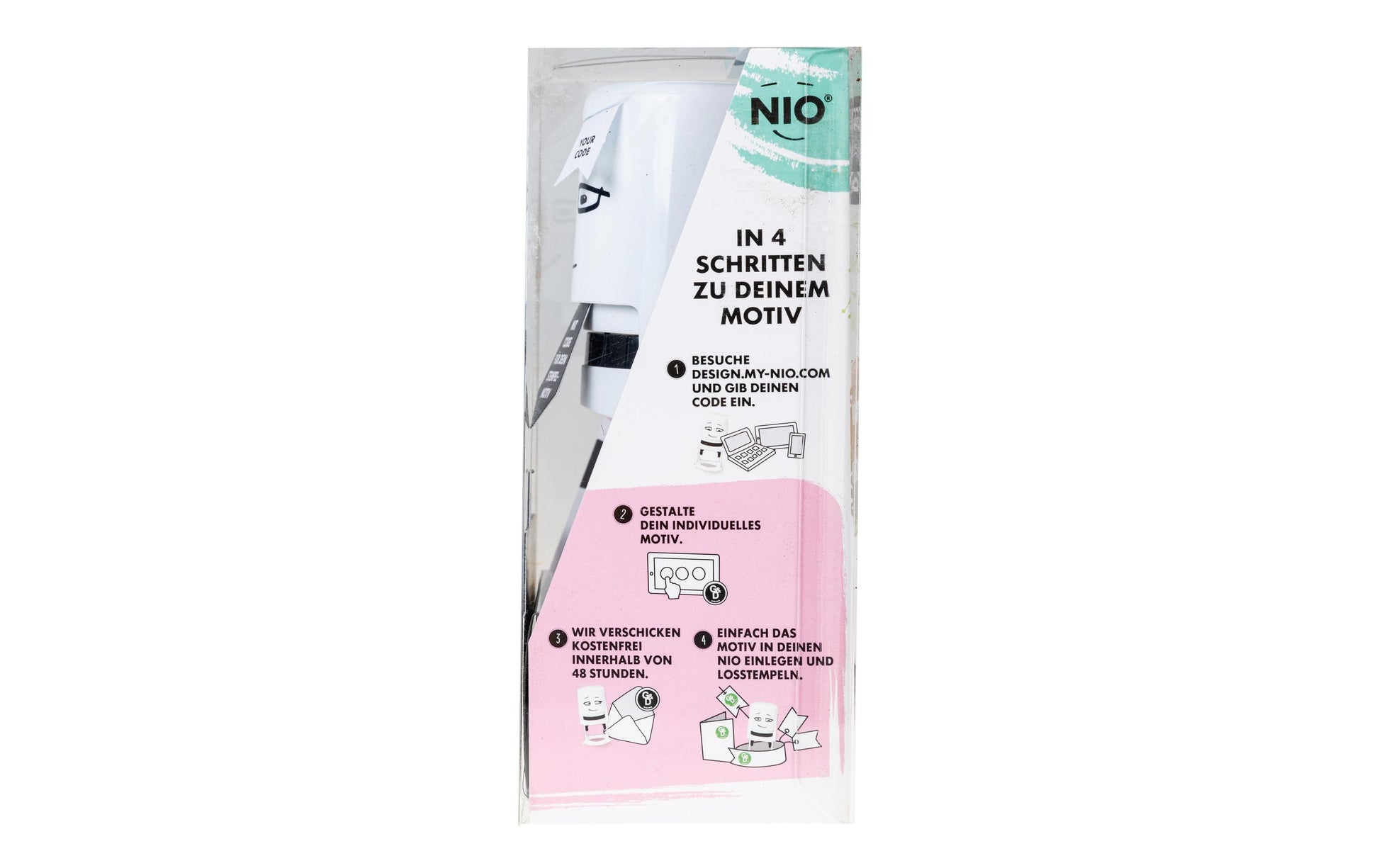 Colop NIO NI9011DE – Motivstempel, Motiv Text, Weiss