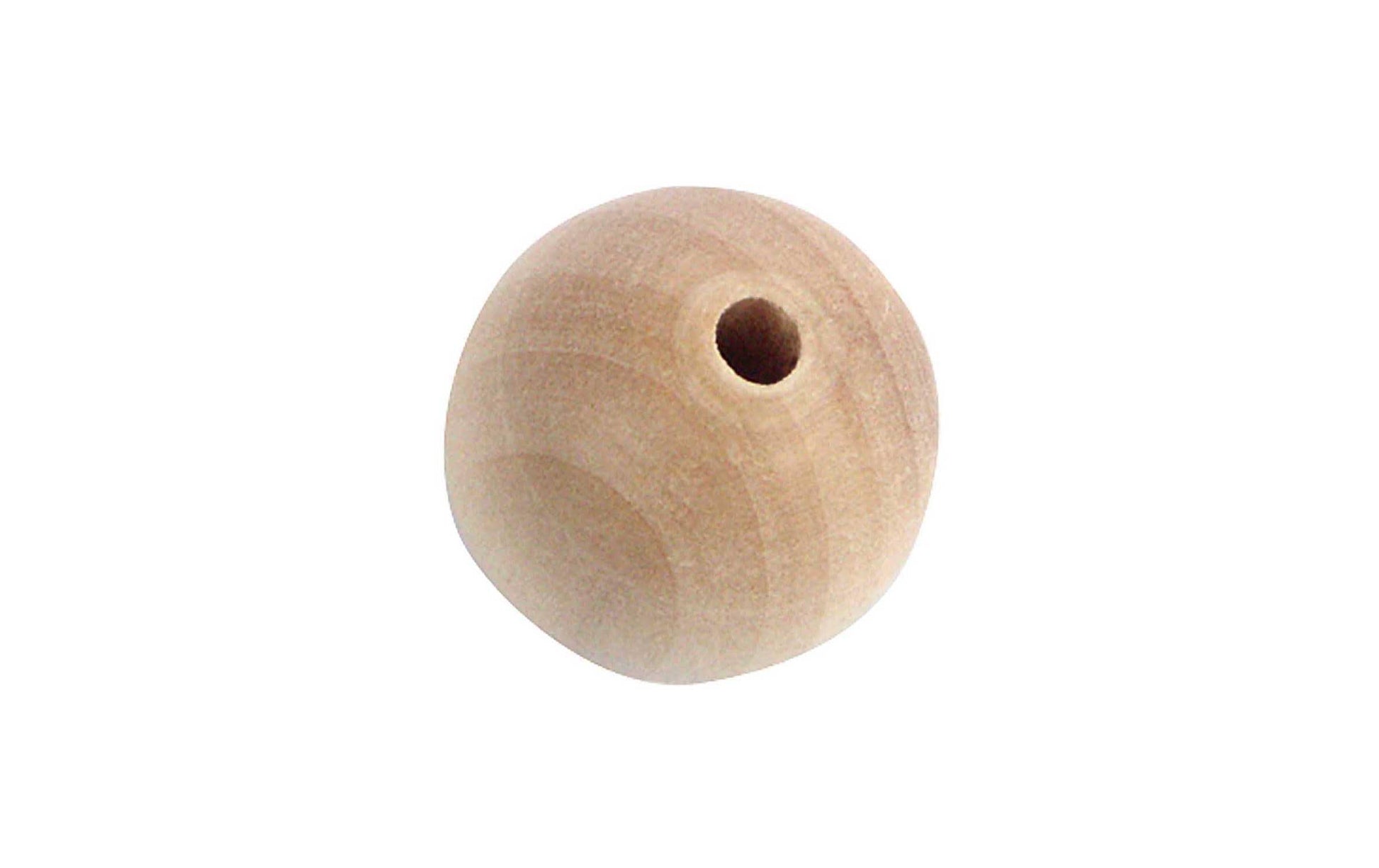 Rico Design Holzperlen, rund – natur – Ø 35 mm – 7 Stk.