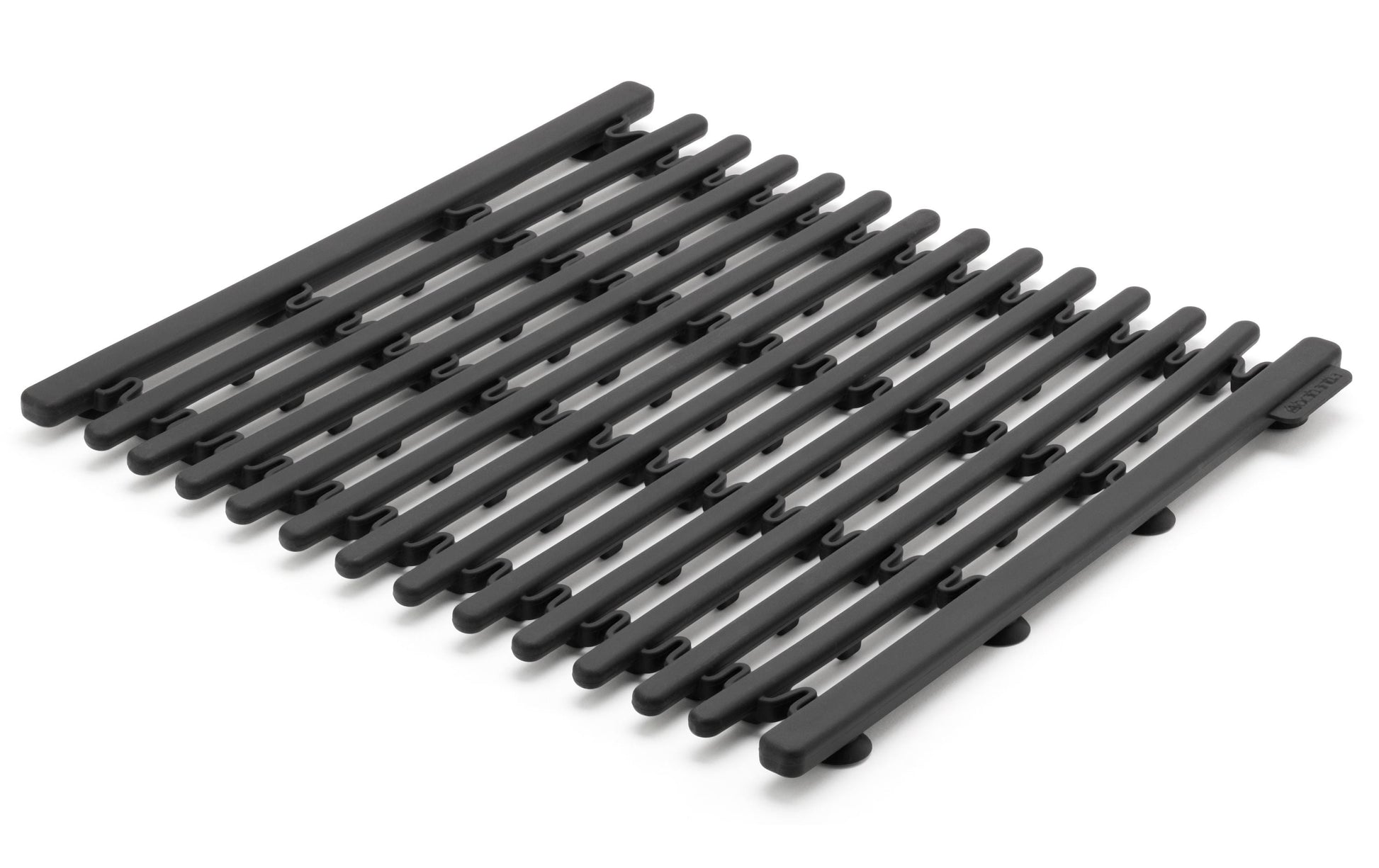 Brabantia Abtropfmatte 30 × 30 × 1,5 cm, Silikon, Dunkelgrau, spülmaschinenfest