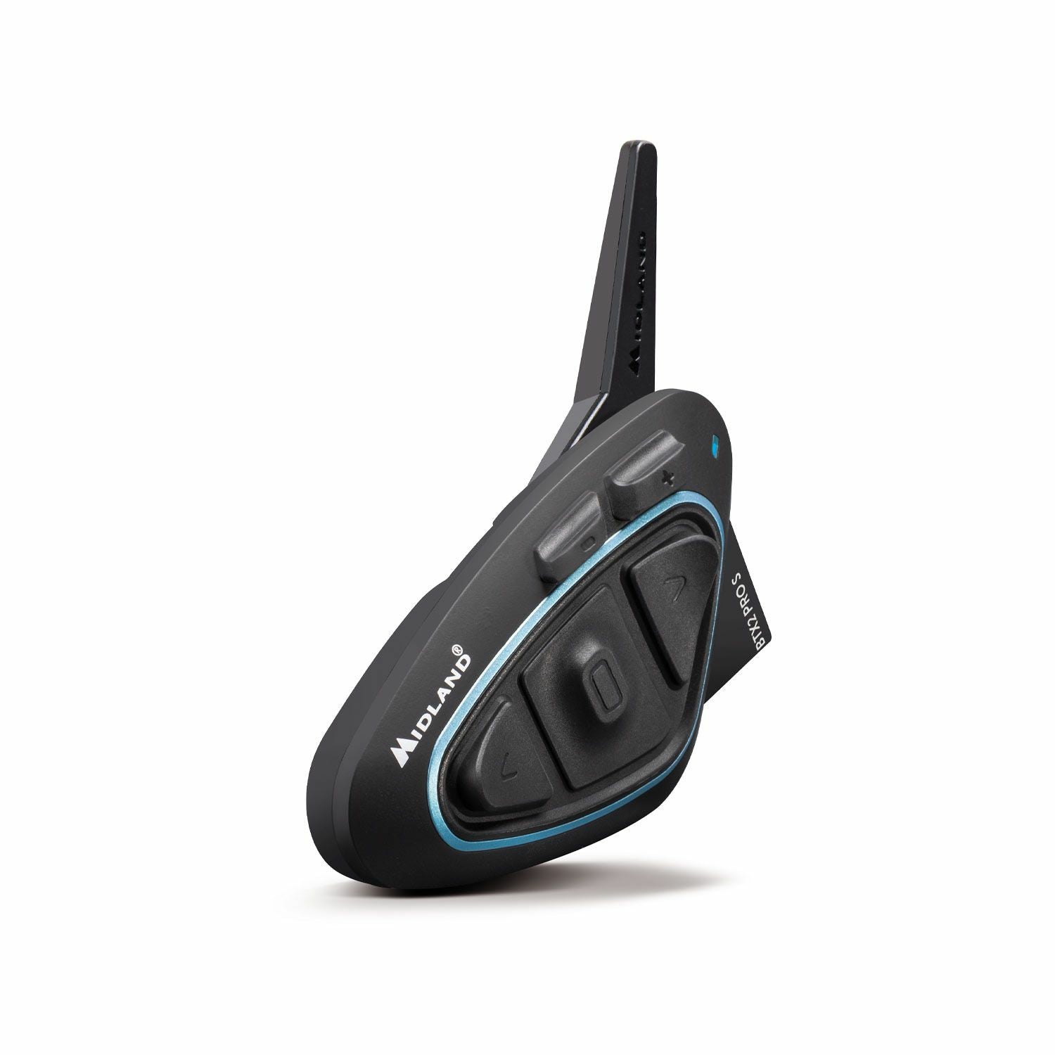Midland BTX2 Pro S Lautsprechertelefon – Bluetooth – IPX6, für Motorrad – Schwarz/Blau