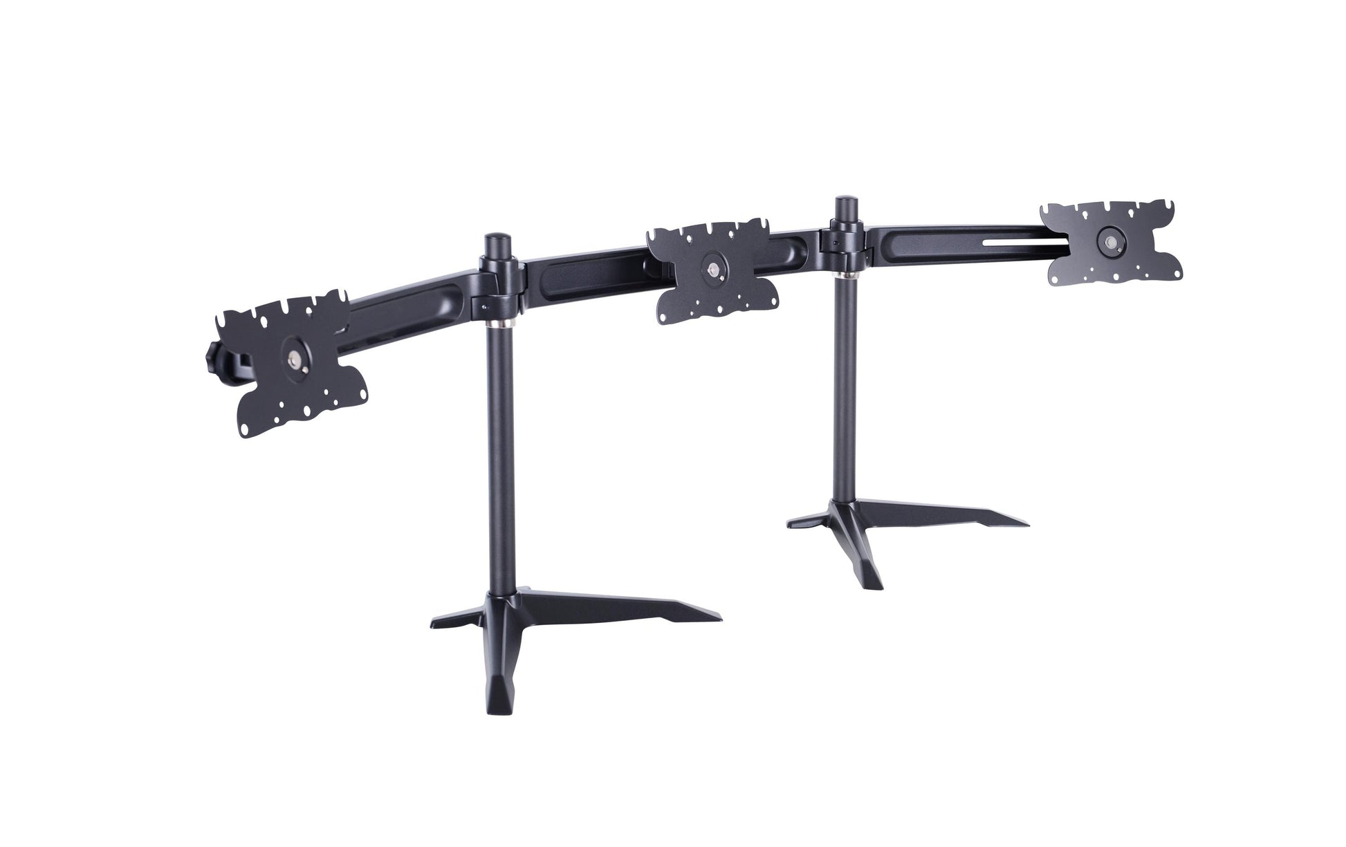 Multibrackets Triple 1312 – Tischhalterung, 3, Standfuss, bis 32", VESA 75 × 75 mm, 24 kg, neigbar, schwarz
