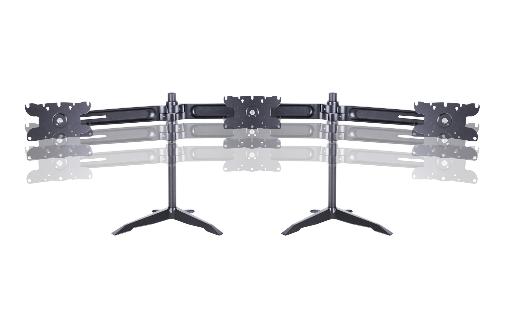 Multibrackets Triple 1312 – Tischhalterung, 3, Standfuss, bis 32", VESA 75 × 75 mm, 24 kg, neigbar, schwarz