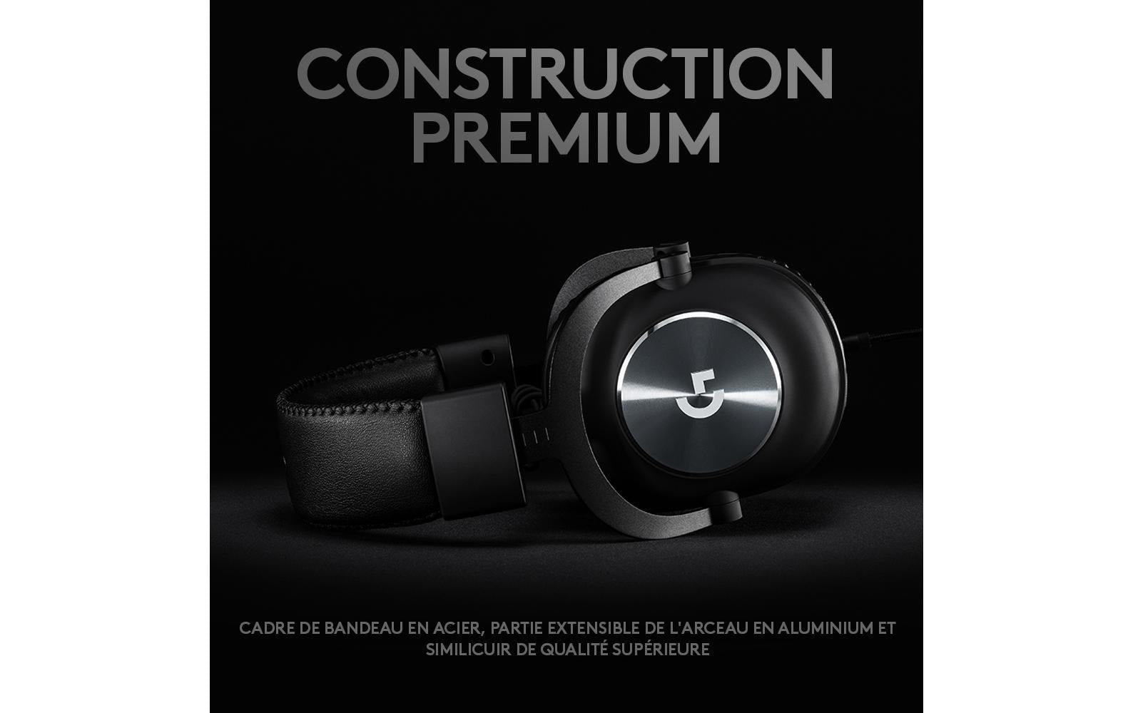 Logitech G PRO X Gaming-Headset – Over-Ear, Stereo, Kabel, Schwarz