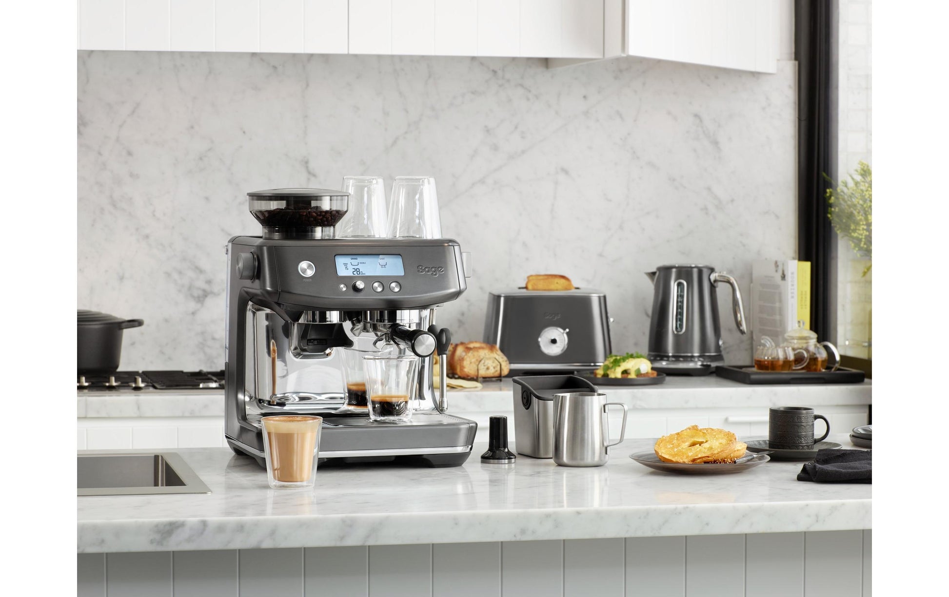 Sage Oracle Touch Espressomaschine (Siebträger) – 15 bar, 2,5 l, Milchaufschäumer, Schwarz