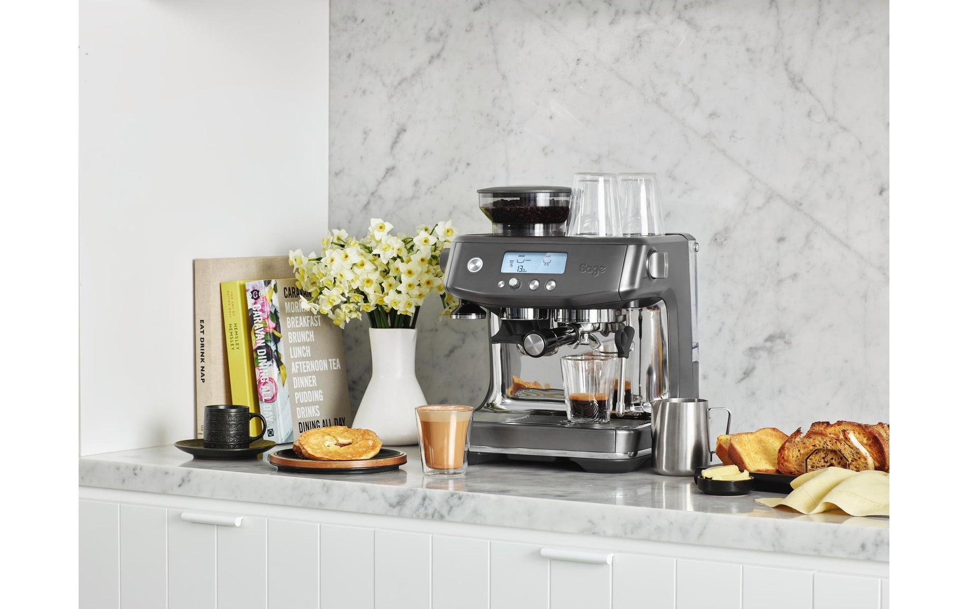 Sage Oracle Touch Espressomaschine (Siebträger) – 15 bar, 2,5 l, Milchaufschäumer, Schwarz