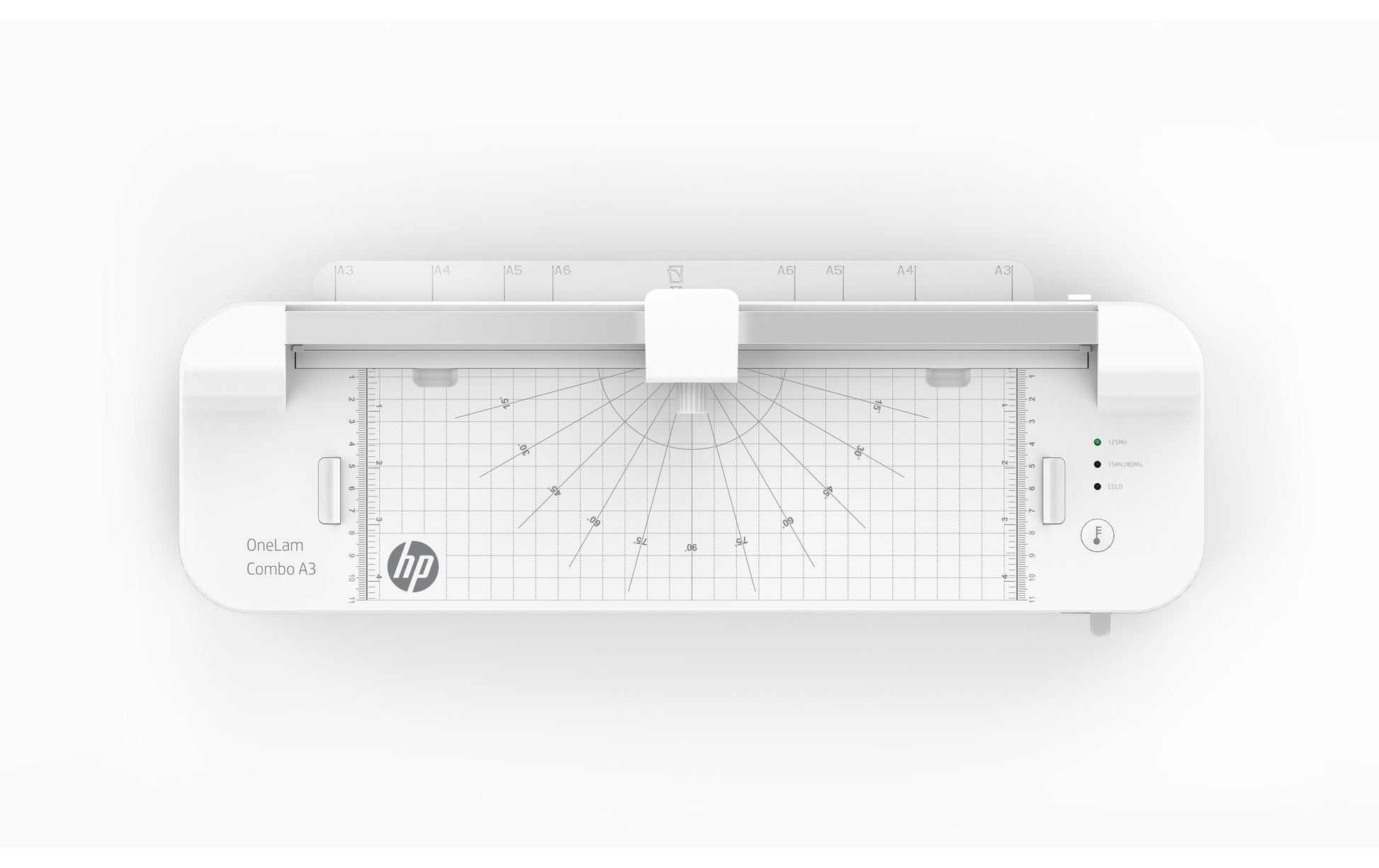 HP OneLam Conbo Laminiergerät A3 – 2-Rollen, 125 µm, Kaltlamination, Aufheizzeit 4 Min., Weiss