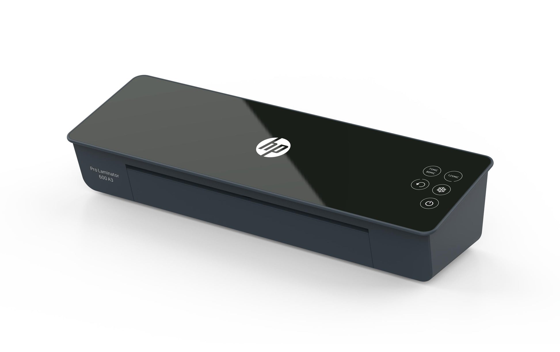 HP Pro 600 Laminiergerät A3 – 2-Rollen, 75–125 µm, Kaltlamination, Aufheizzeit 1 Min., 600 mm/min, Schwarz