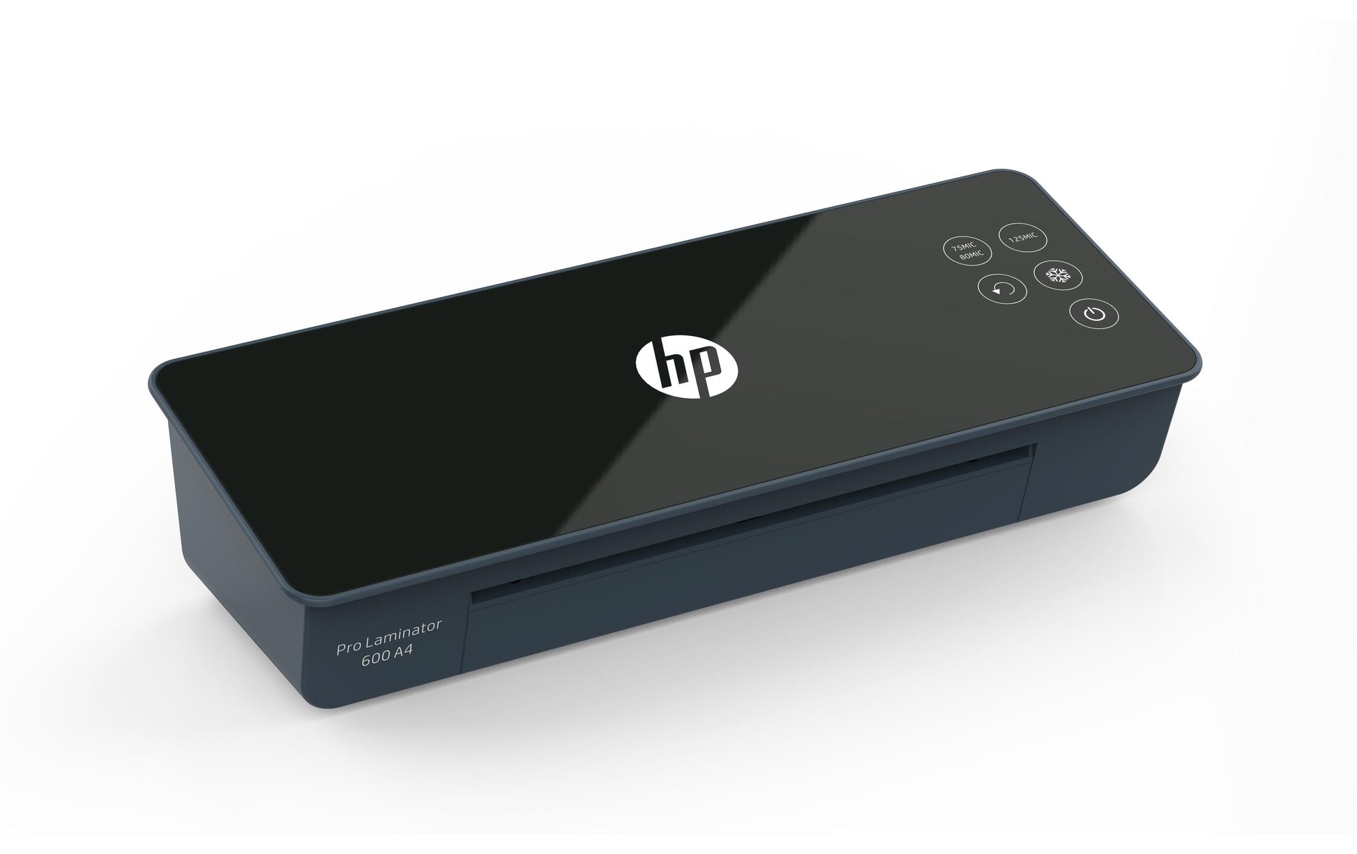 HP Pro 600 Laminiergerät A4 – 2 Rollen, 75–125 µm, Kaltlamination, 1 Min. Aufheizzeit, 600 mm/min, Schwarz