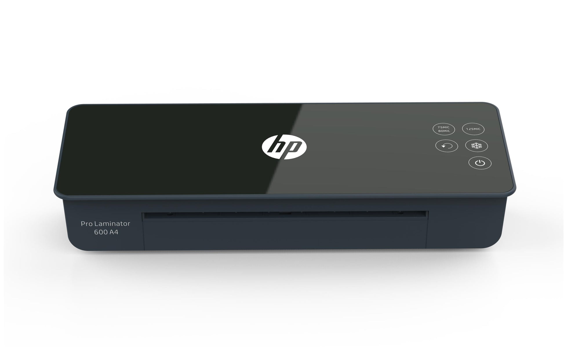 HP Pro 600 Laminiergerät A4 – 2 Rollen, 75–125 µm, Kaltlamination, 1 Min. Aufheizzeit, 600 mm/min, Schwarz