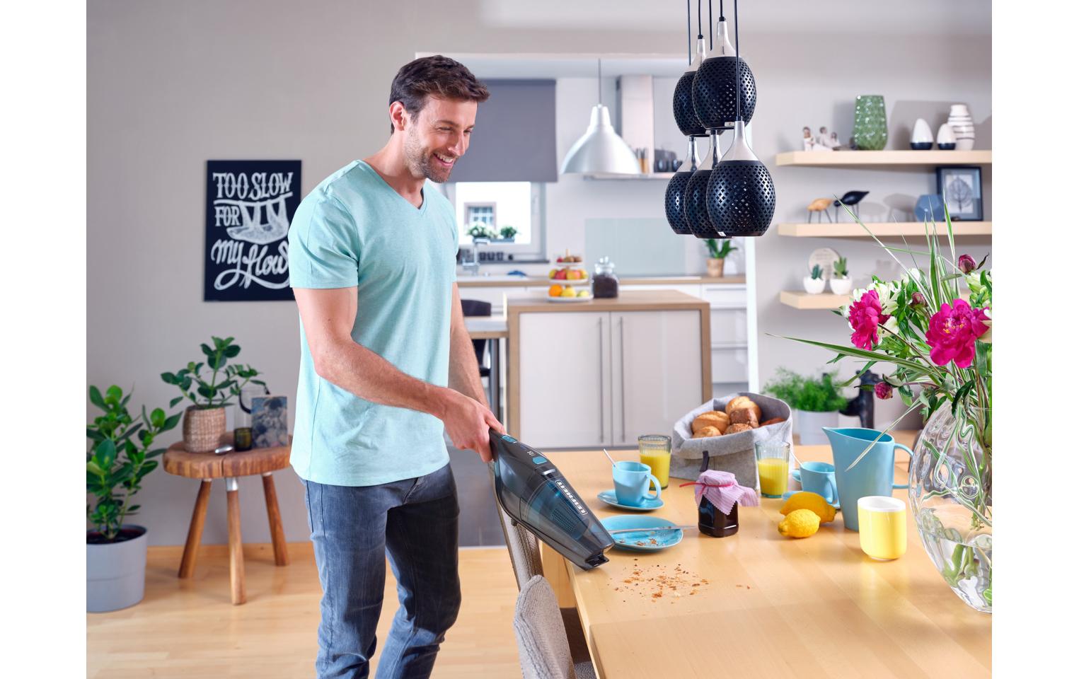 Leifheit Akkustaubsauger Rotaro 20V – 2-in-1, 0,3 l, Akkubetrieb, 2 Stufen