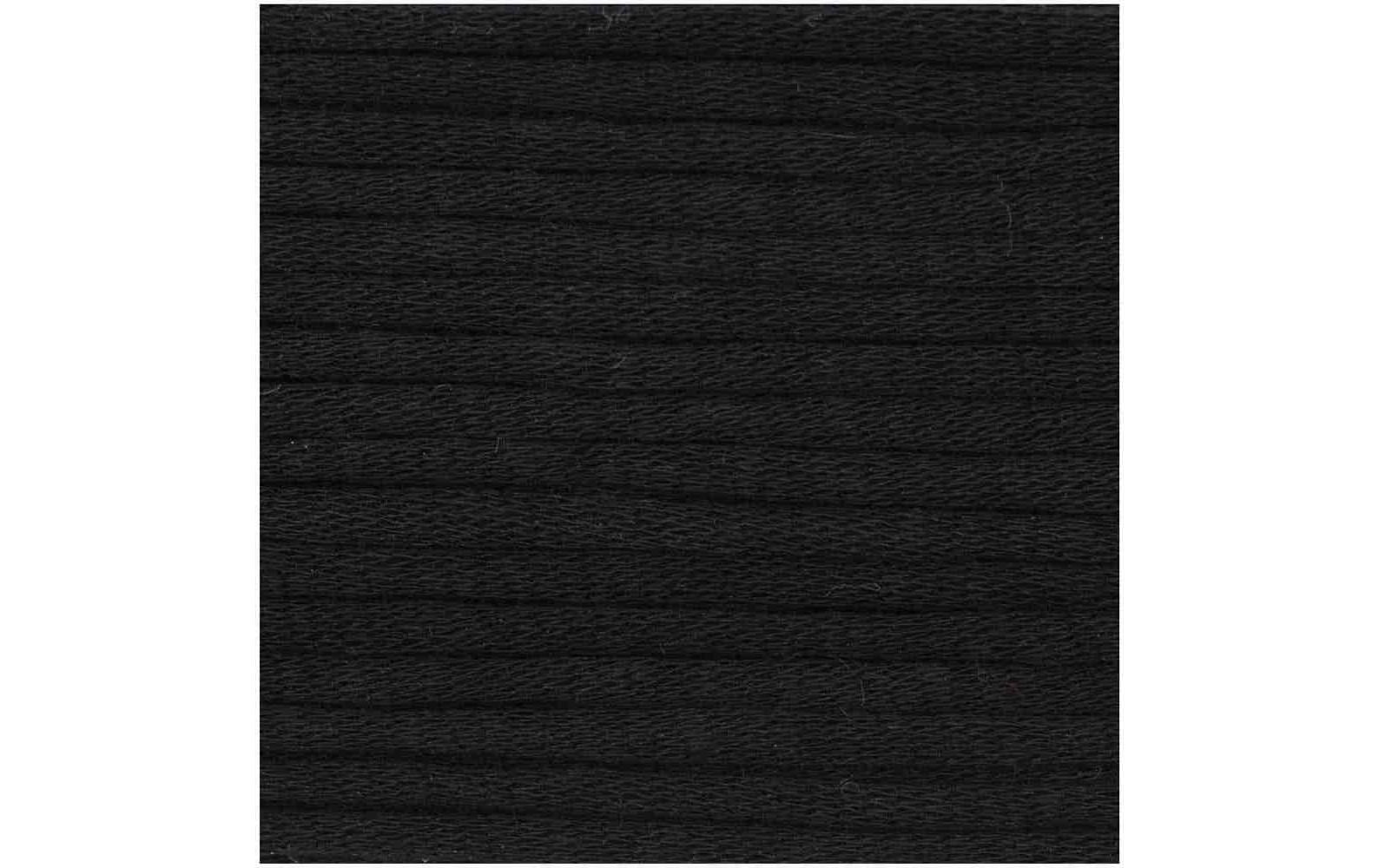 Rico Design Fashion Jersey Wolle Schwarz – 50 g, 72 m, Nadel 7 mm, 64% Baumwolle/36% Polyamid, 1 Stk.