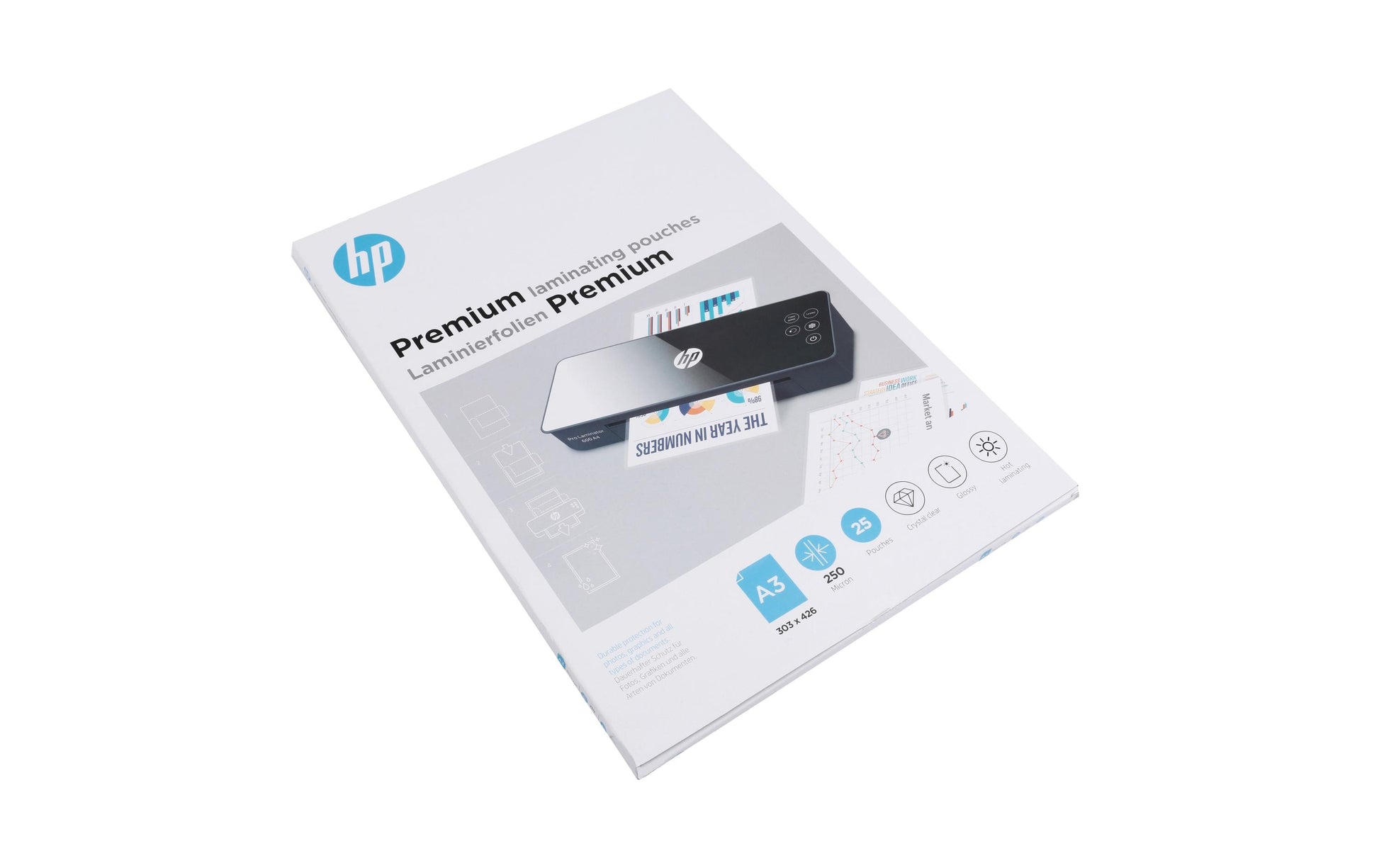 HP Laminierfolien A3 – 250 µm, glänzend, 25 Stück