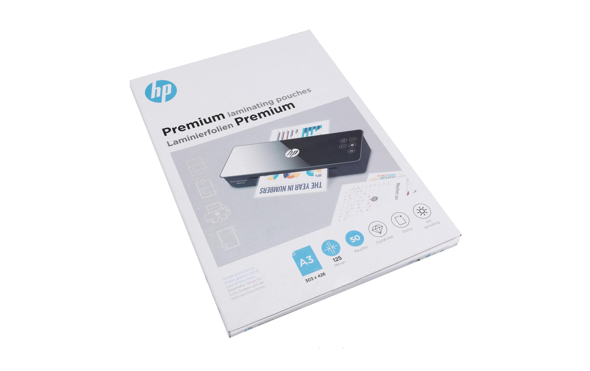 HP Laminierfolien A3 – 125 µm, glänzend, 50 Stück