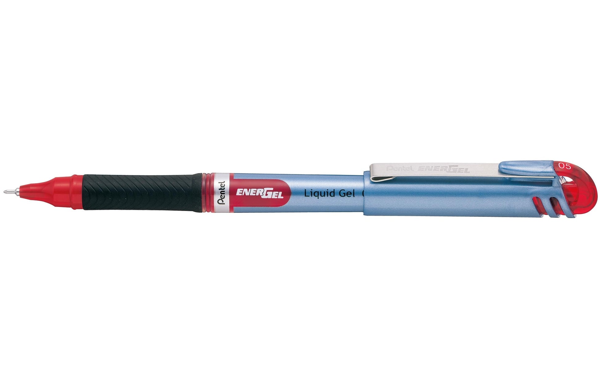 Pentel EnerGel Extra Fine Gelschreiber – rot, 0,5 mm, Kappe
