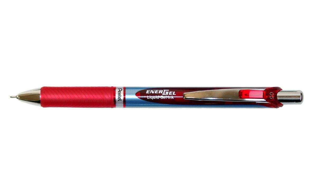 Pentel EnerGel Xm RT Extra Fein – Tintenroller, schnelltrocknend, 0,5 mm, rot