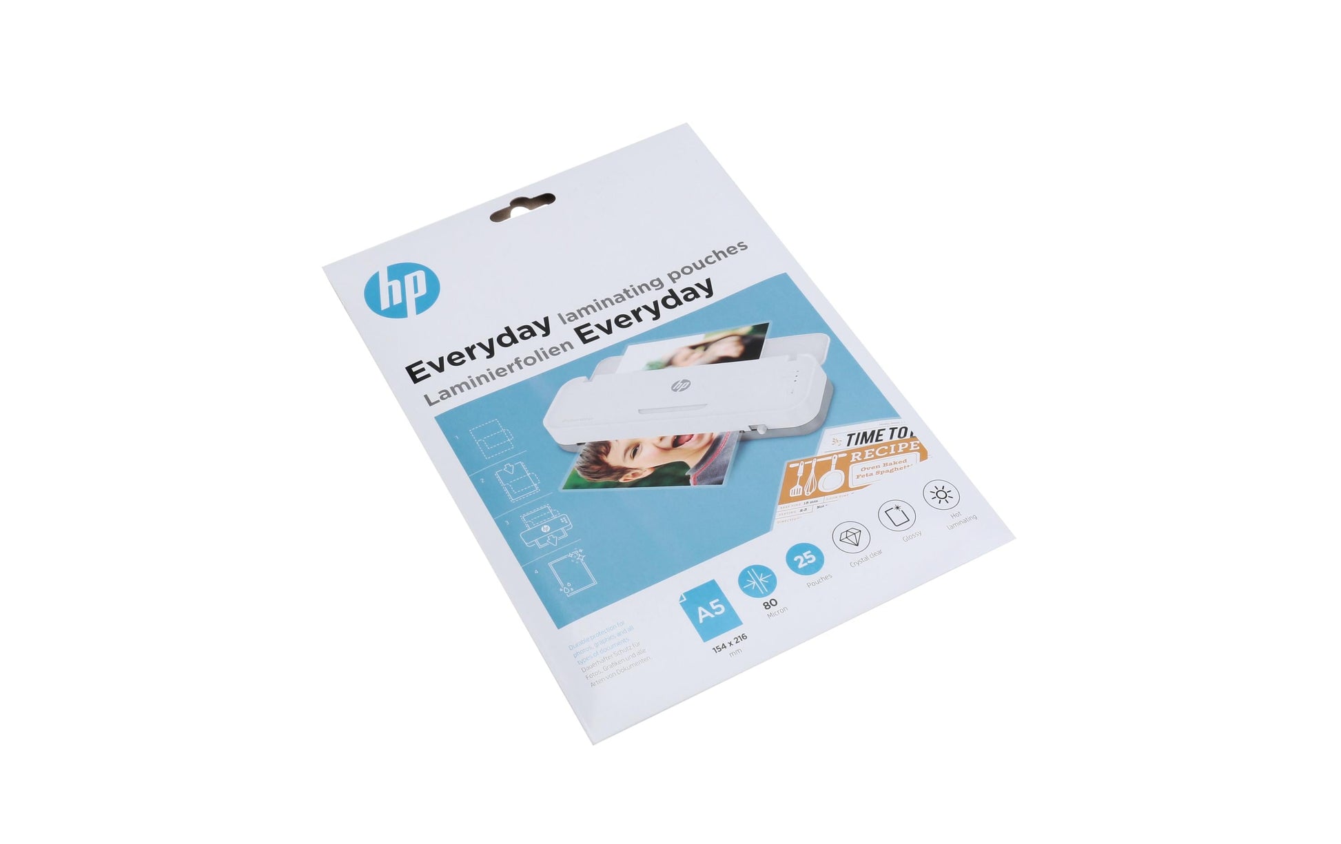 HP Laminierfolien A5 – 80 µm, glänzend, 25 Stück