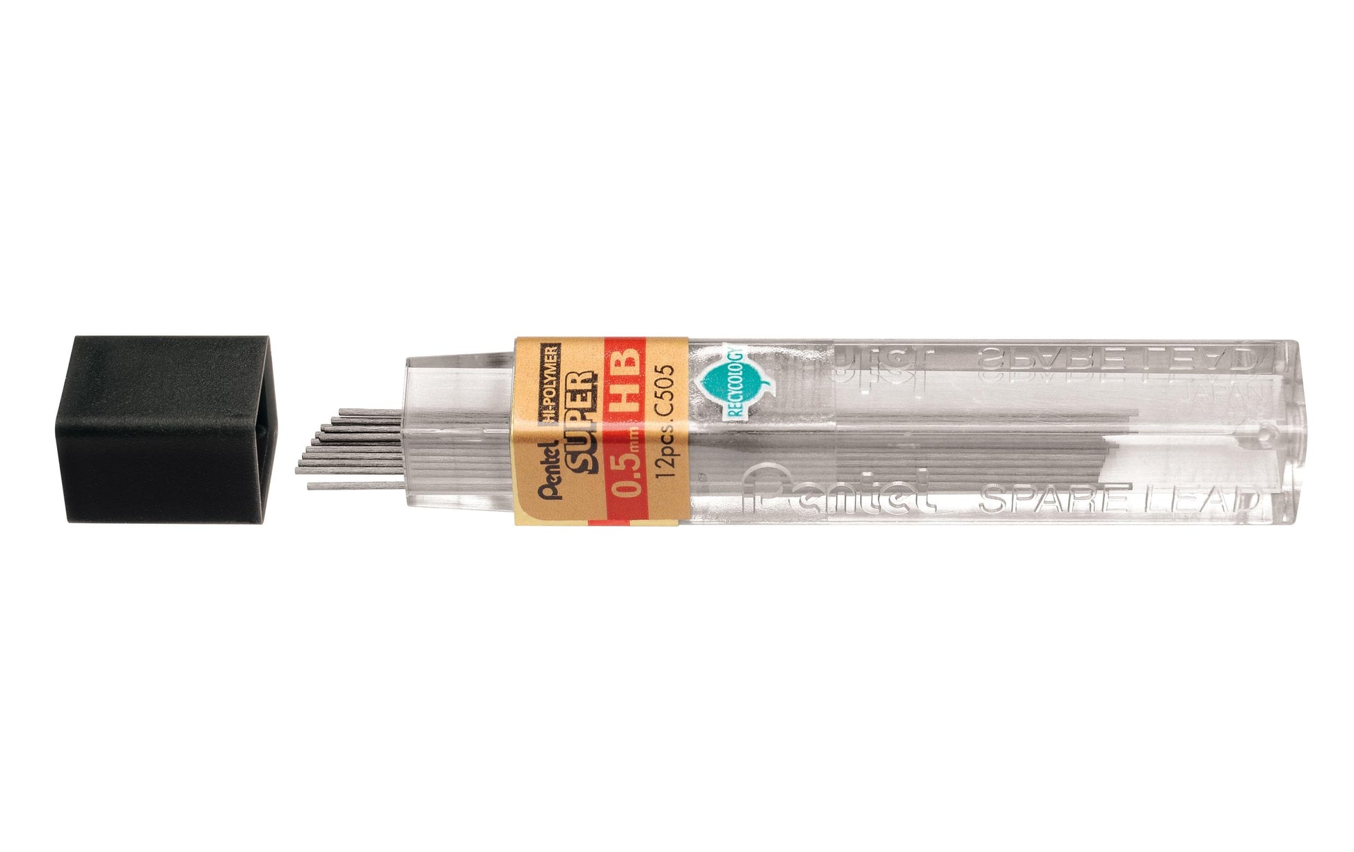 Pentel Bleistiftminen – Graphit, 0,5 mm, HB, 12 Stk.