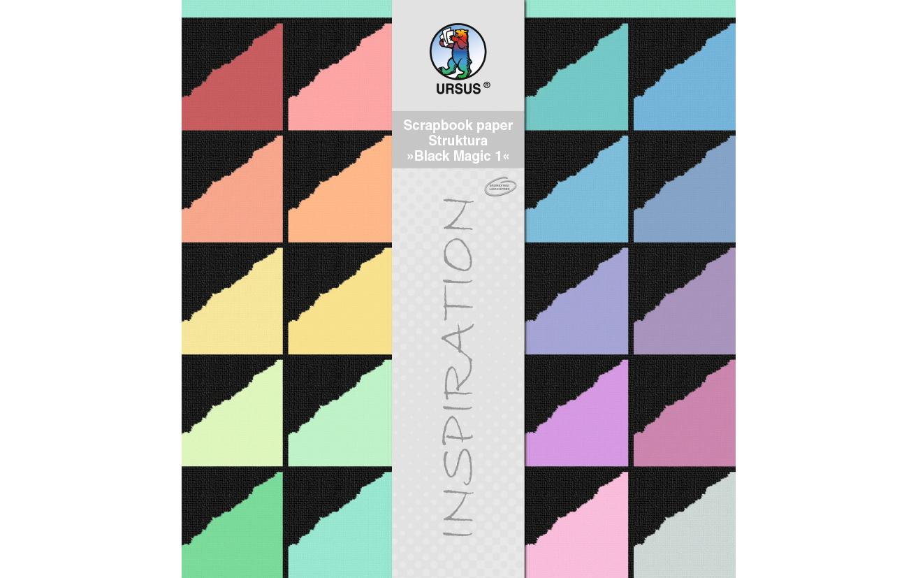 URSUS Fotokarton – 30,5 × 30,5 cm, mehrfarbig, 220 g/m² – Strukturpapier