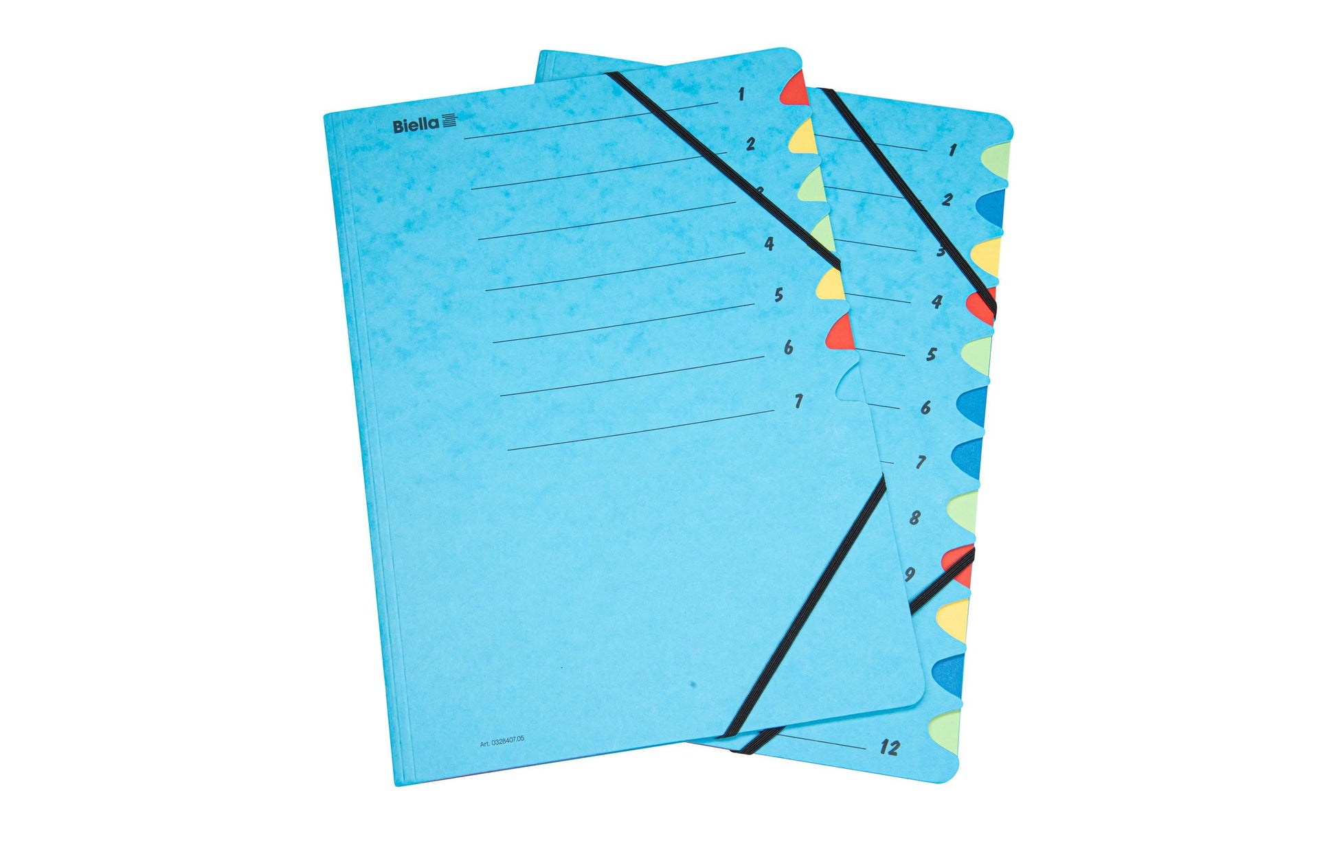 Biella Sammelmappe für A4, Karton, Blau, mit Gummizug