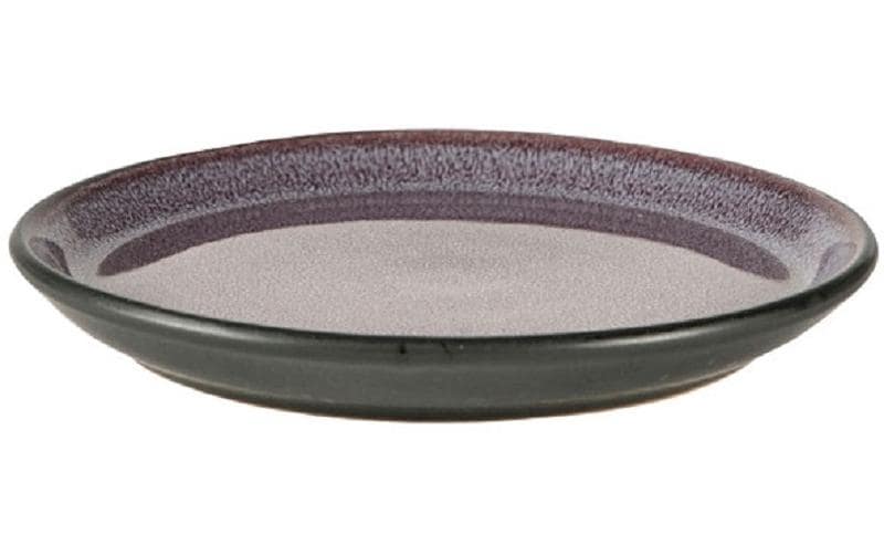 BITZ Frühstücks- & Dessertteller – 6er Set, Ø 17 cm, Steinzeug, Schwarz/Violett, spülmaschinenfest